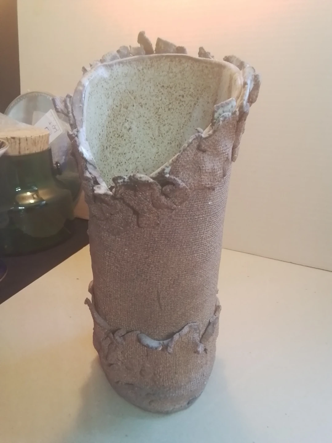 Vintage Studio Art Pottery Vase 5x12"