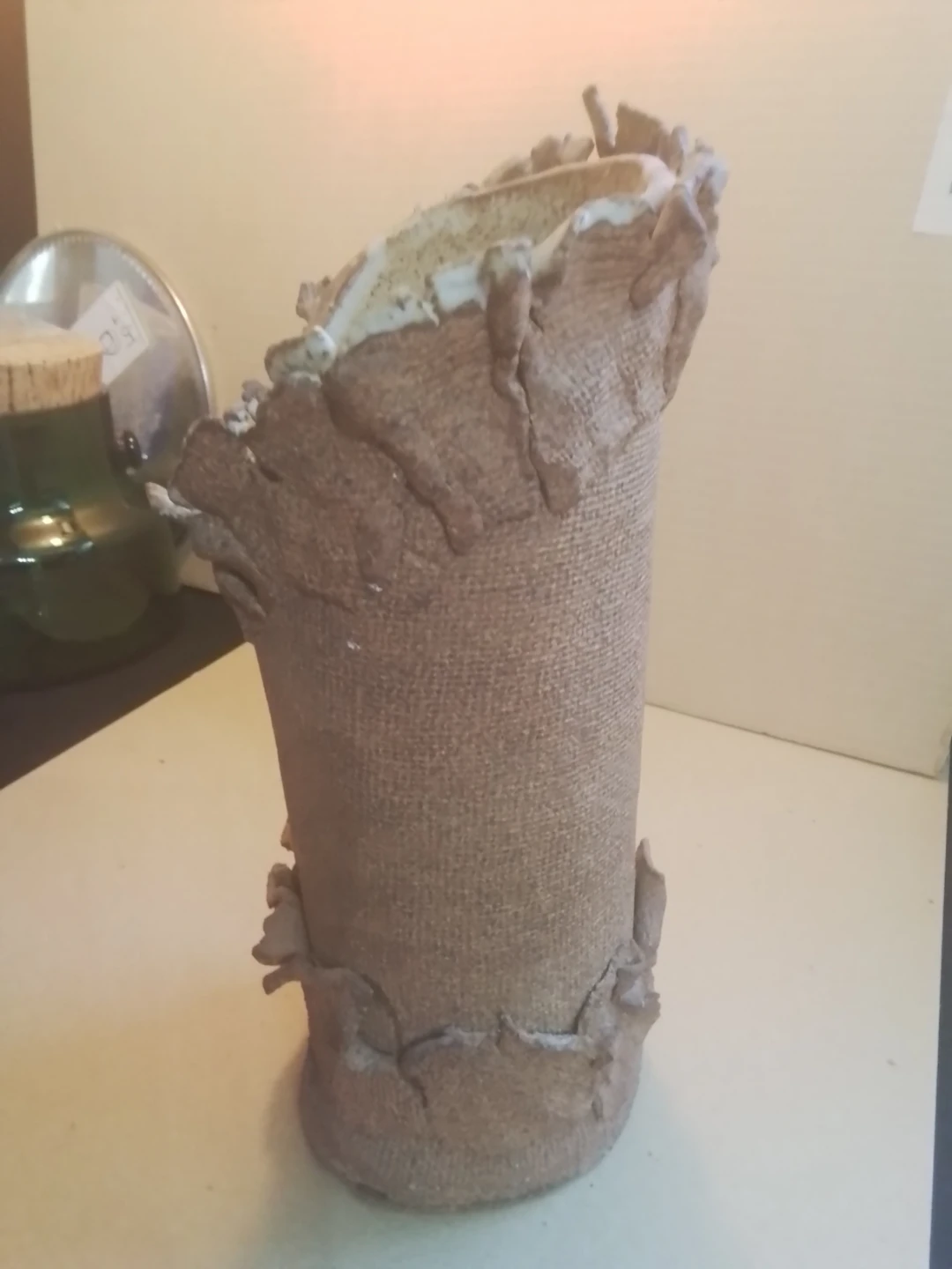 Vintage Studio Art Pottery Vase 5x12" - photo 2