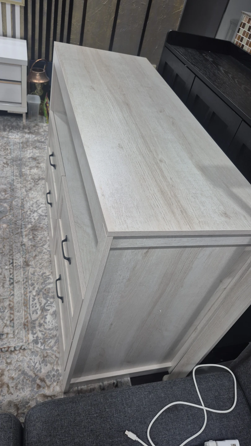 Light Wood 4-Drawer Dresser with Open Shelf - photo 4