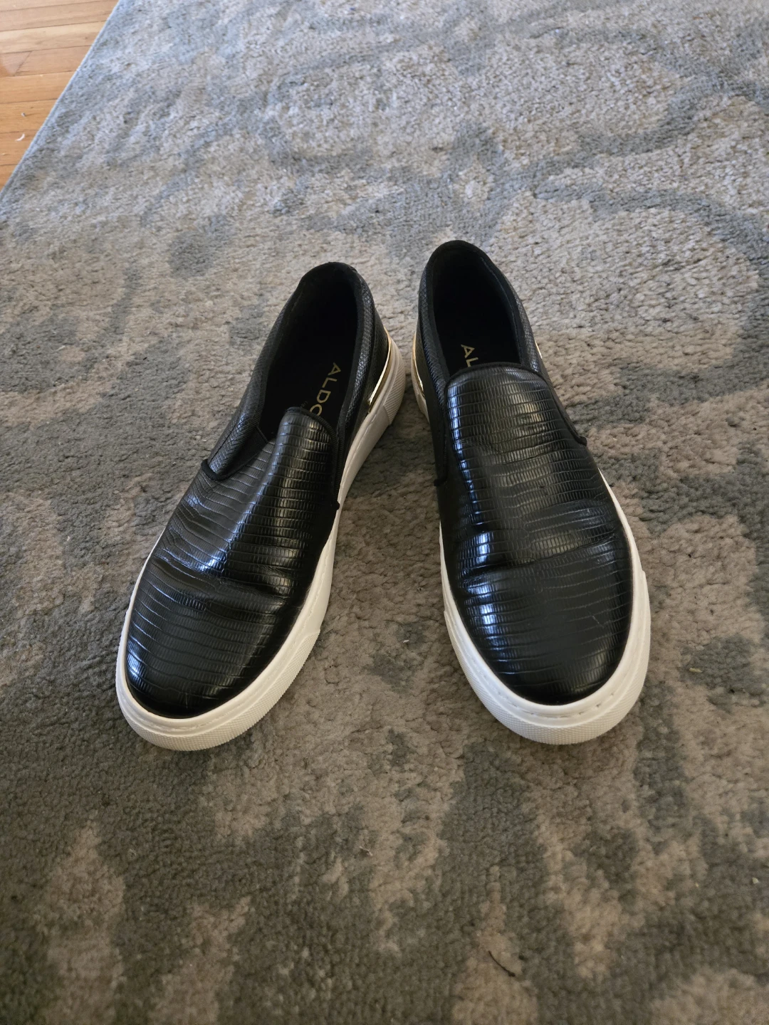 ALDO Black Embossed Slip-On Sneakers - photo 4