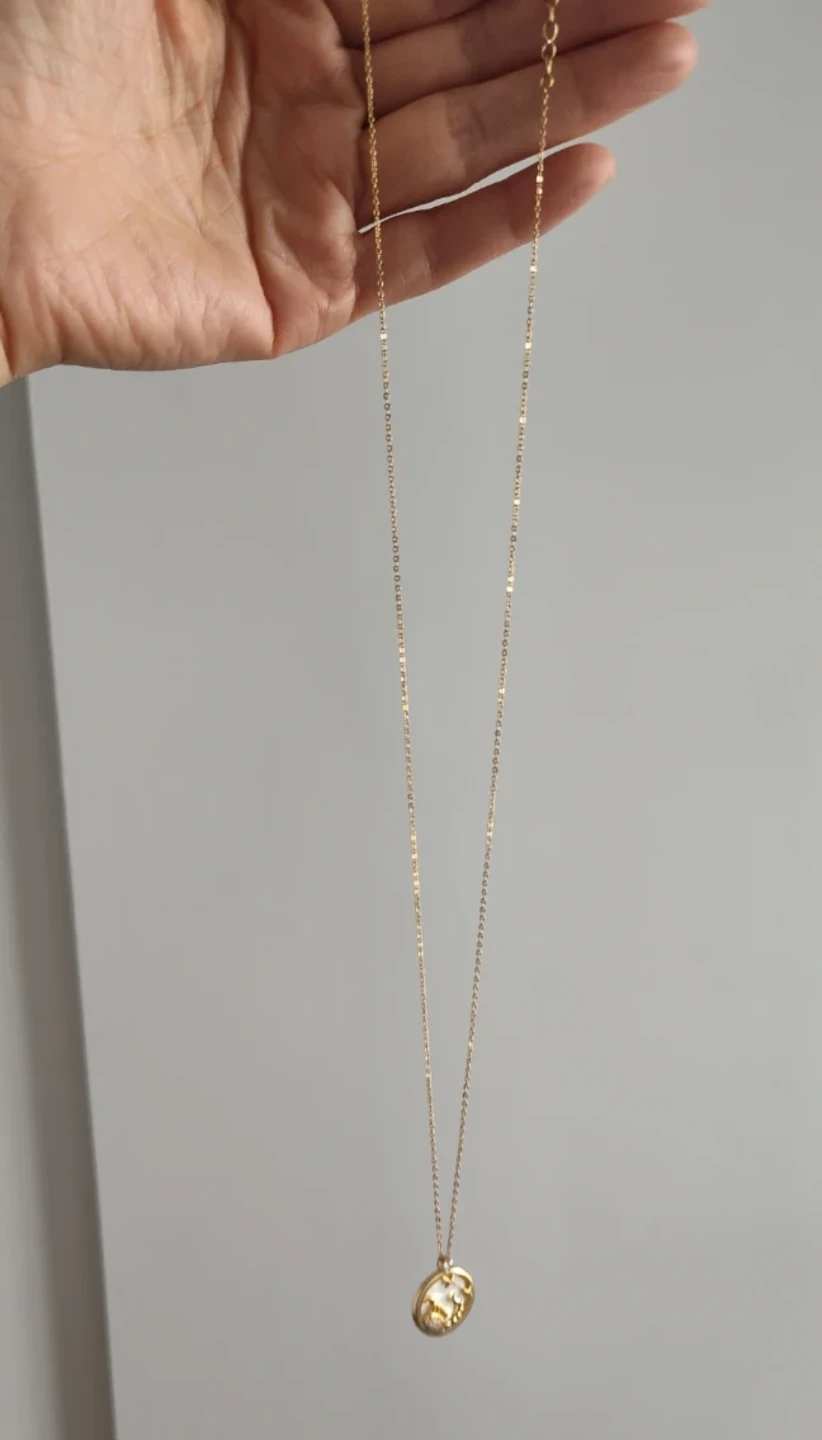 Scorpio Zodiac Necklace - Gold Tone with Crystals - photo 2