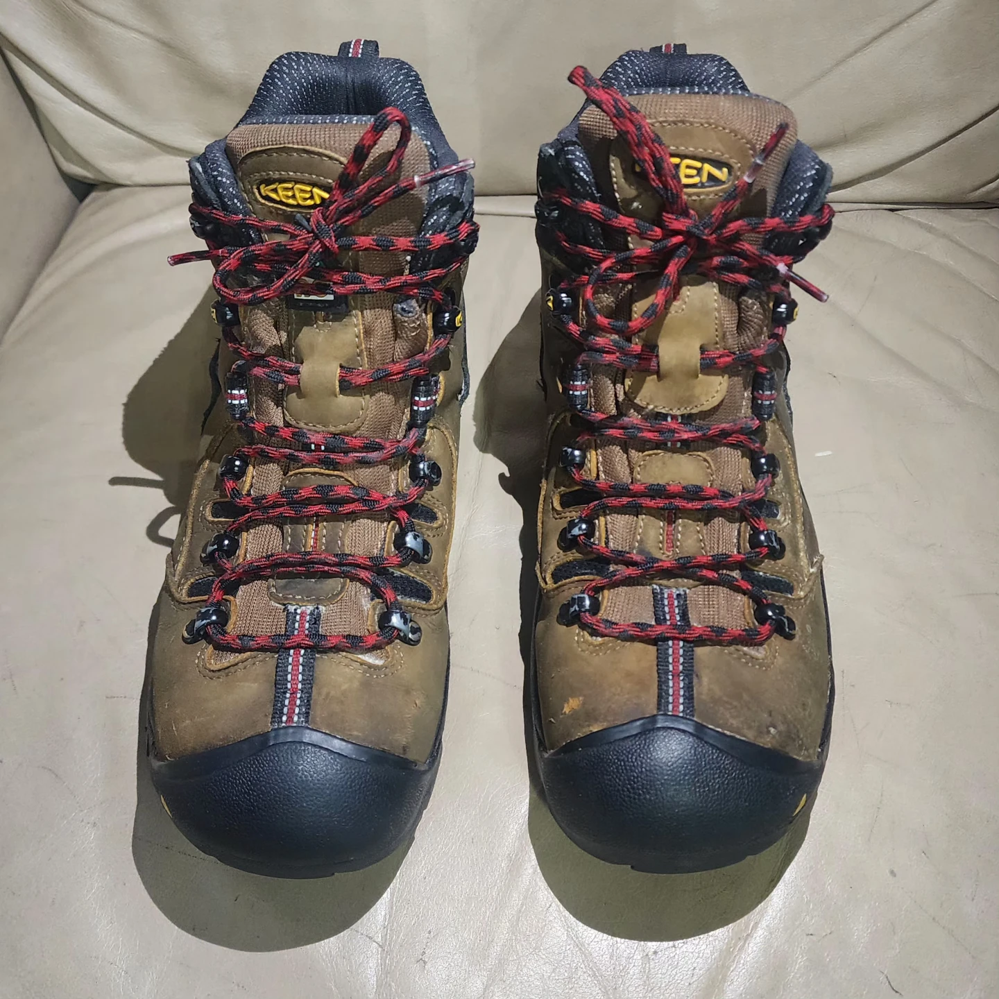 KEEN Men's Steel Toe Work Boots Brown/Black