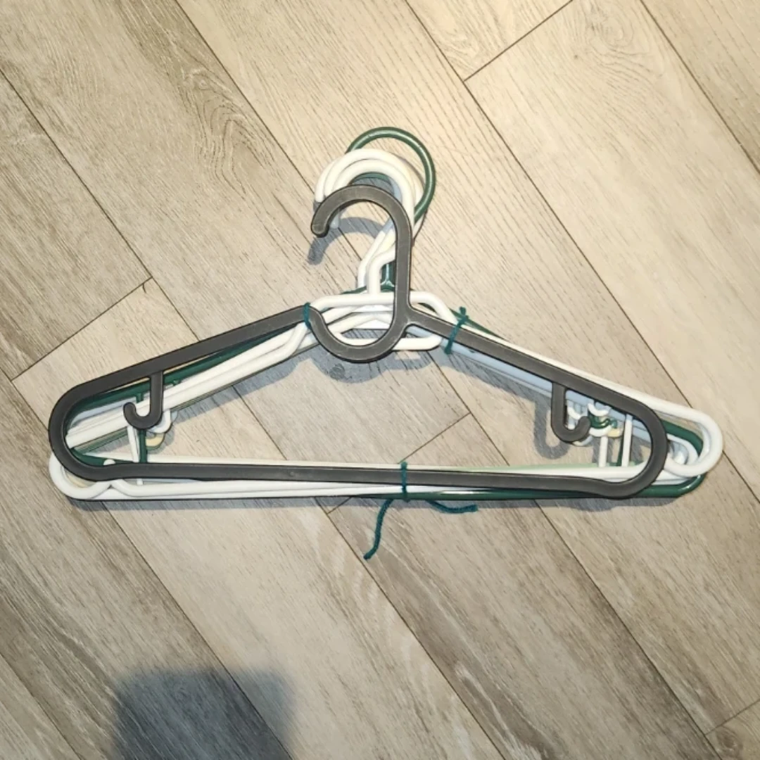 Assortment of 10 Plastic Hangers