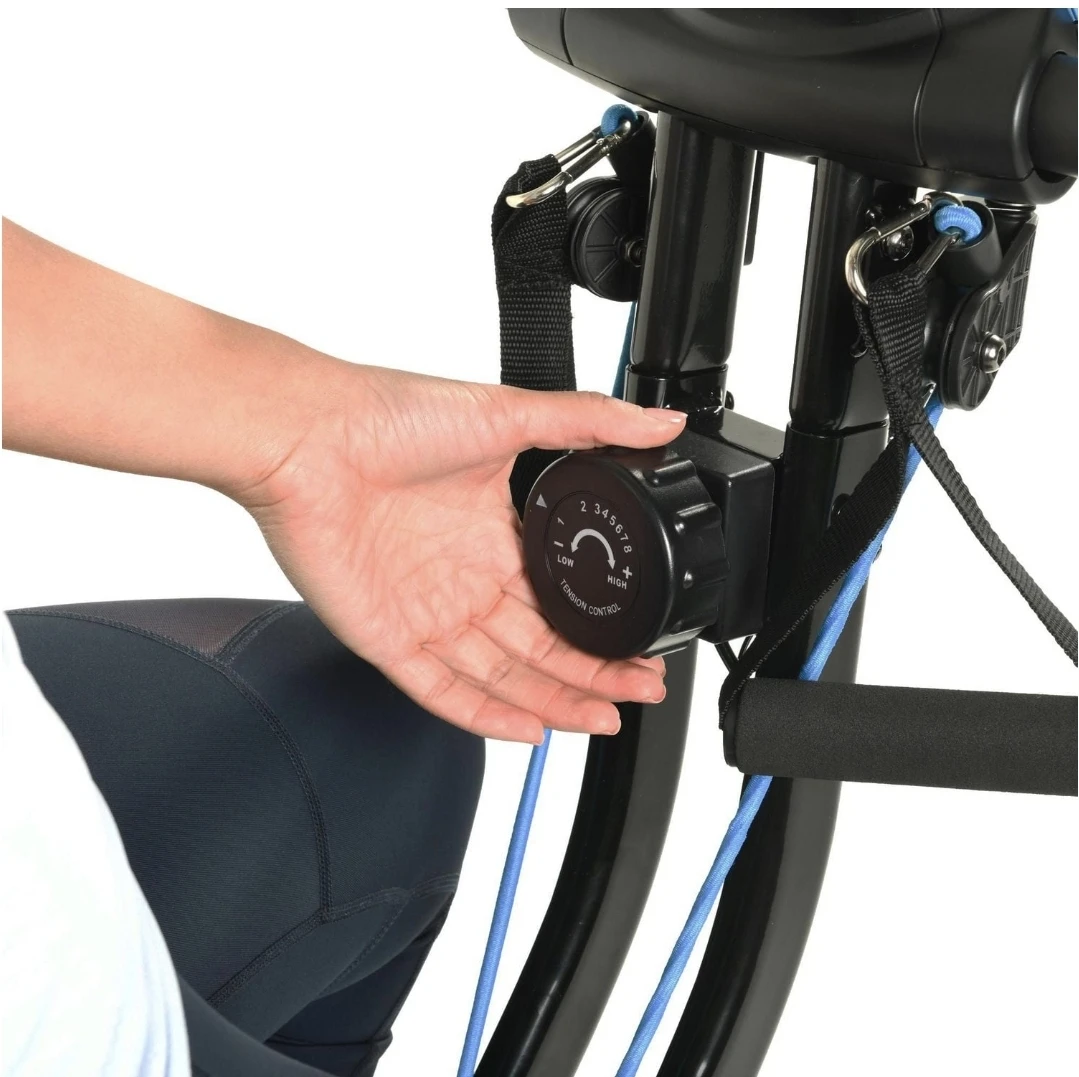 EXERPEUTIC Bluetooth Folding Upright Bike with Resistance Bands - photo 3