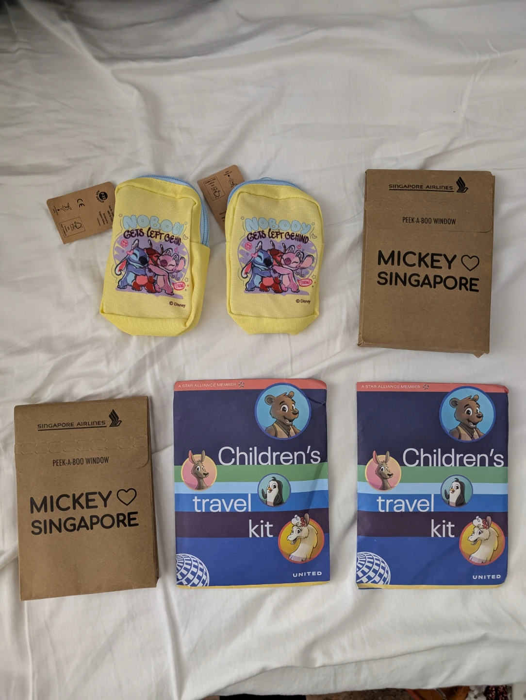 Singapore Airlines United Disney Children Amenity Travel Kit
