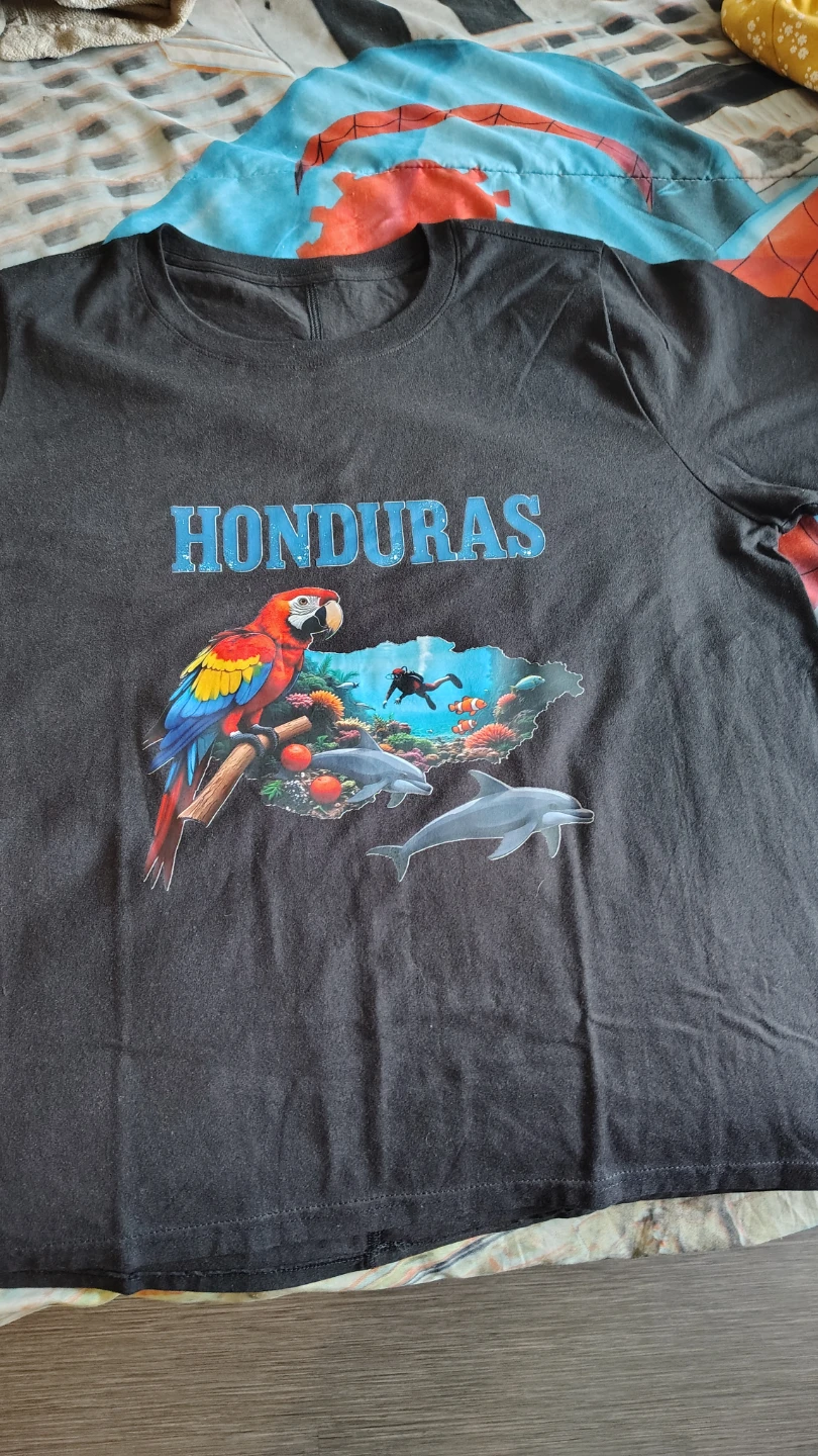 Black Graphic T-Shirt - Honduras Theme