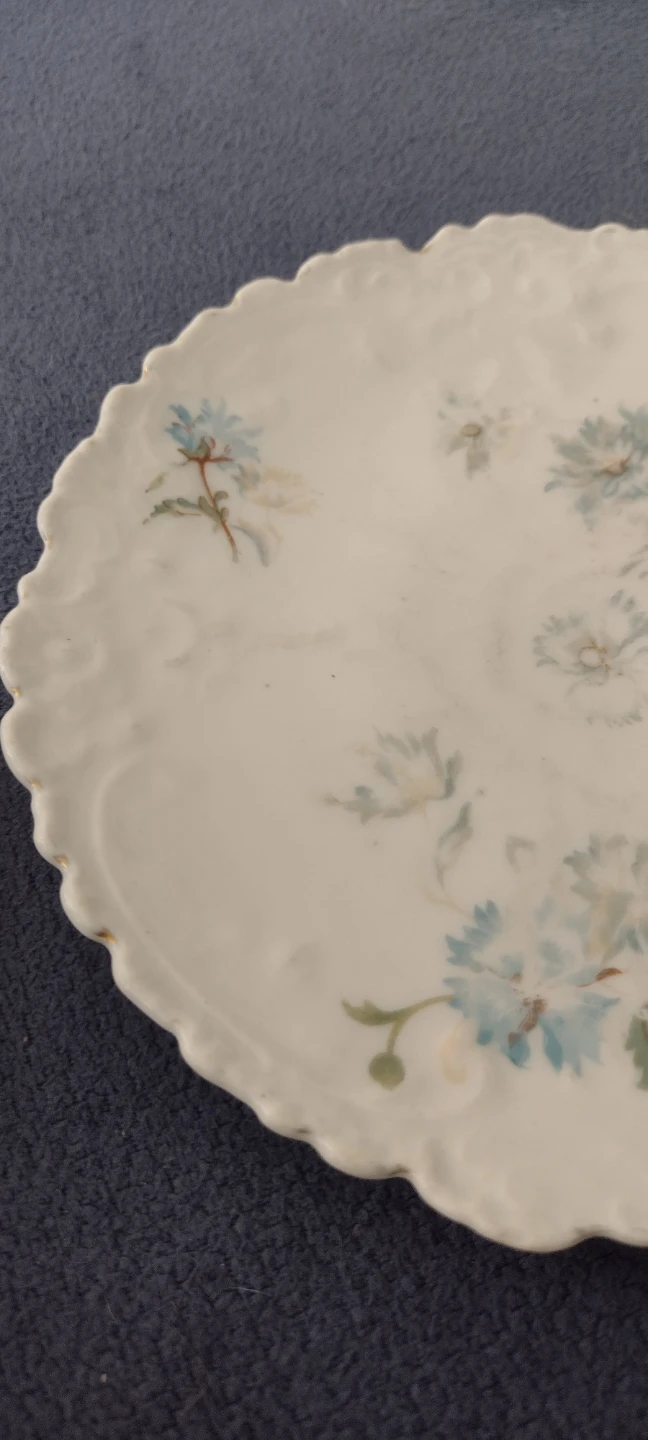Antique Bohemia Porcelain Plates with Floral Design - photo 3