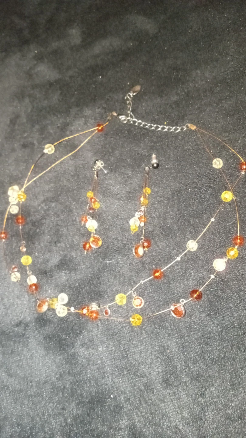Beaded Necklace and Earrings Set