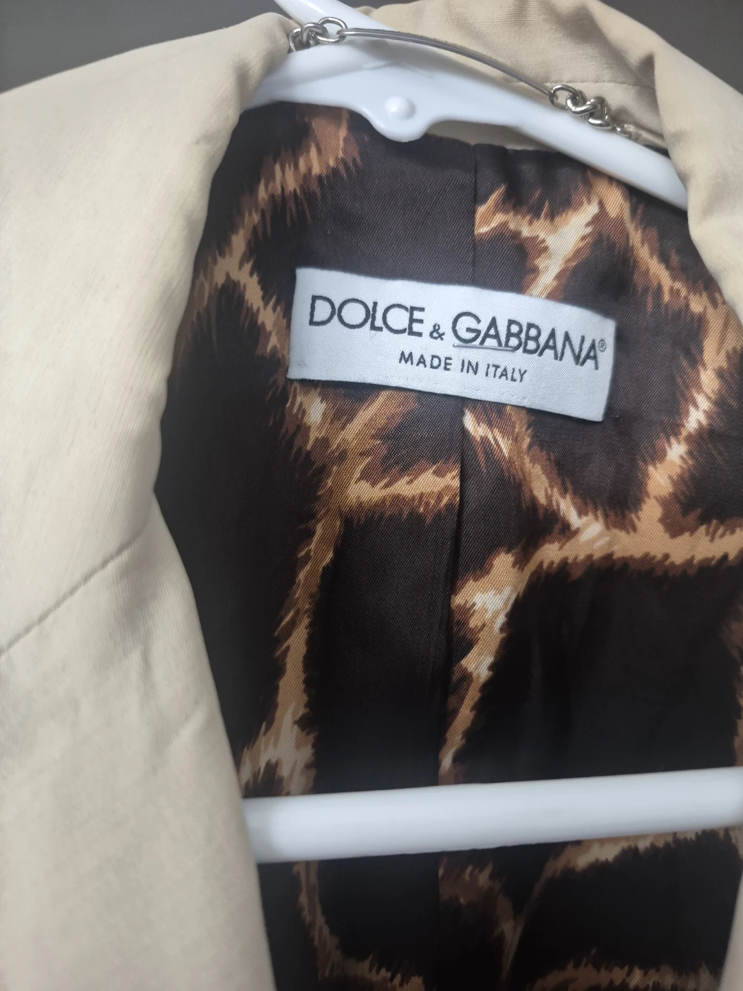 Dolce & Gabbana Cream Blazer – Size 46