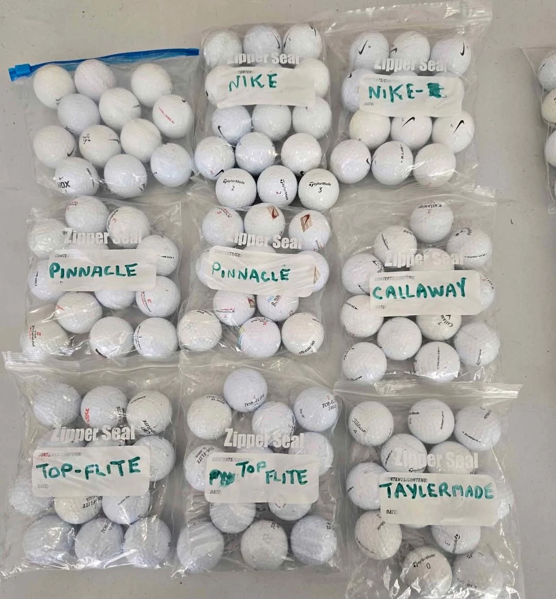 Mixed Brand Golf Balls  name brand
