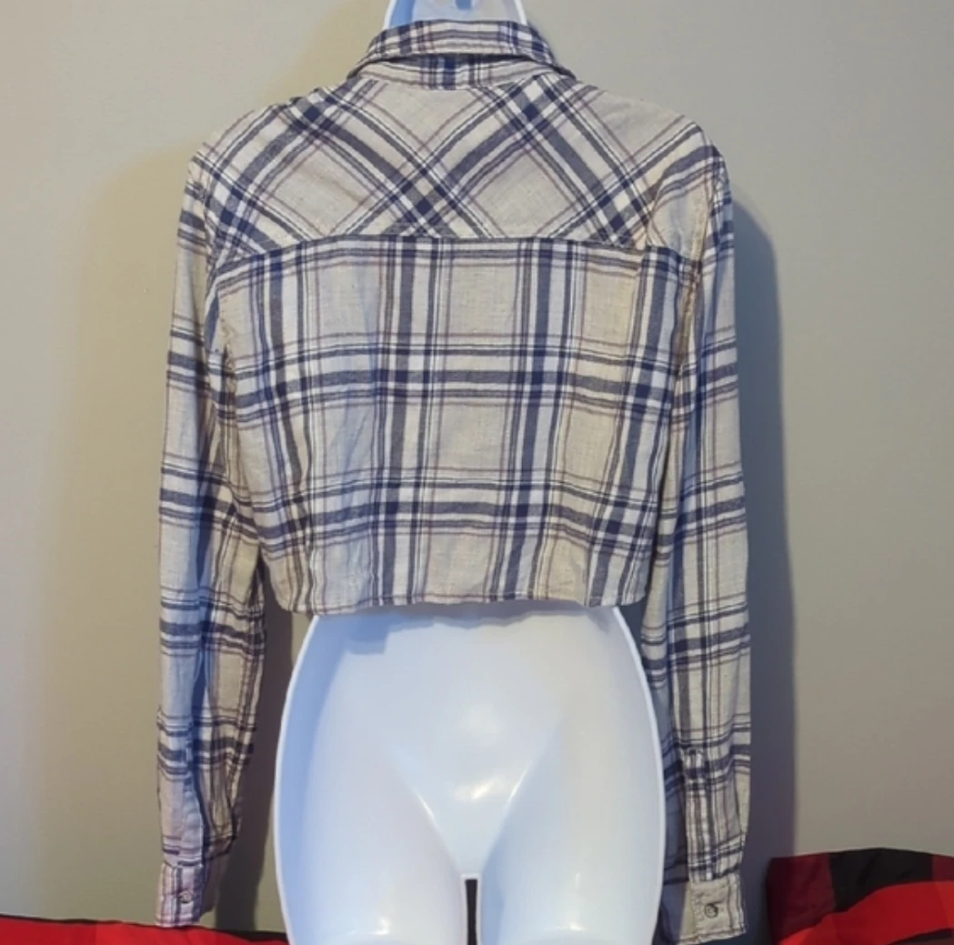 Garage Plaid Cropped Shirt size S - photo 3