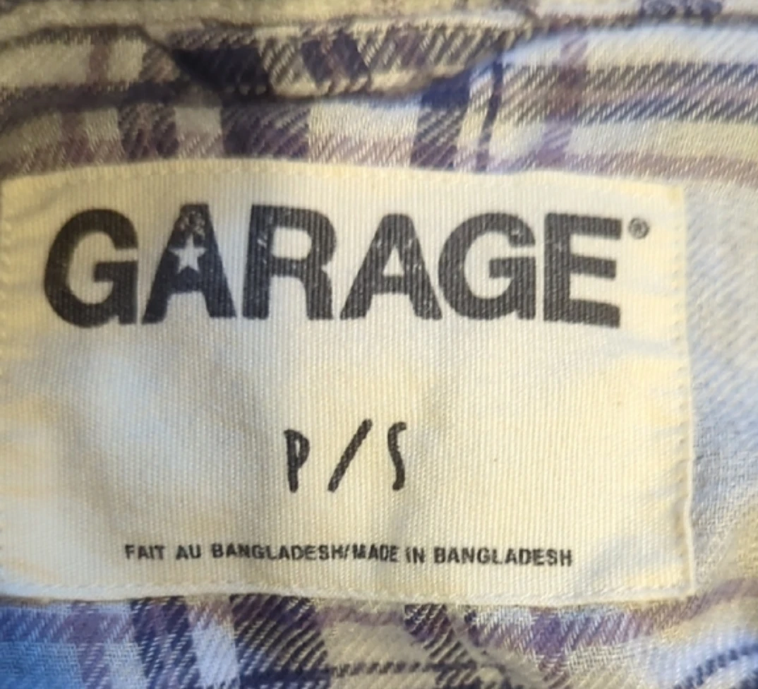 Garage Plaid Cropped Shirt size S - photo 4