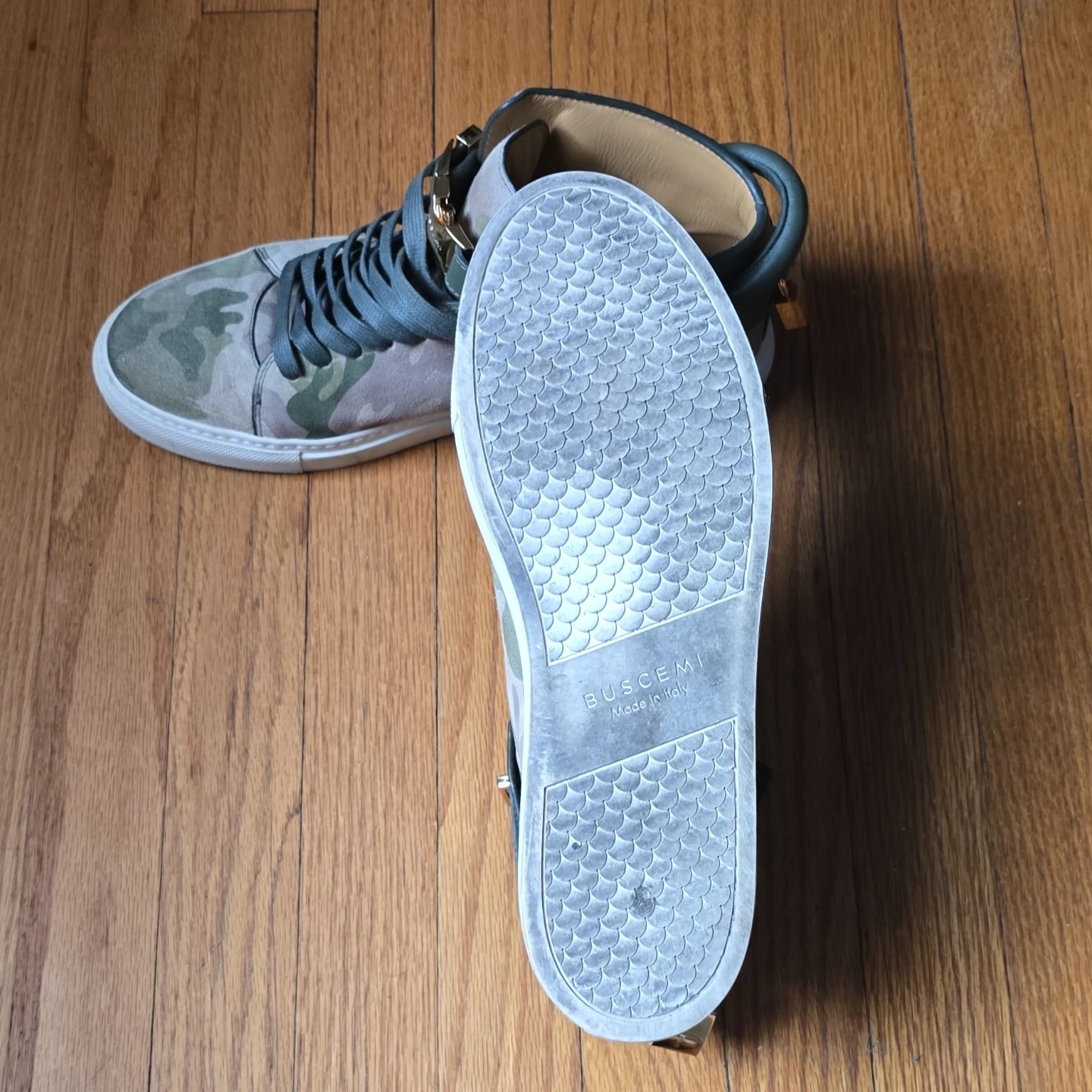 Buscemi Camouflage High-Top Sneakers - photo 5