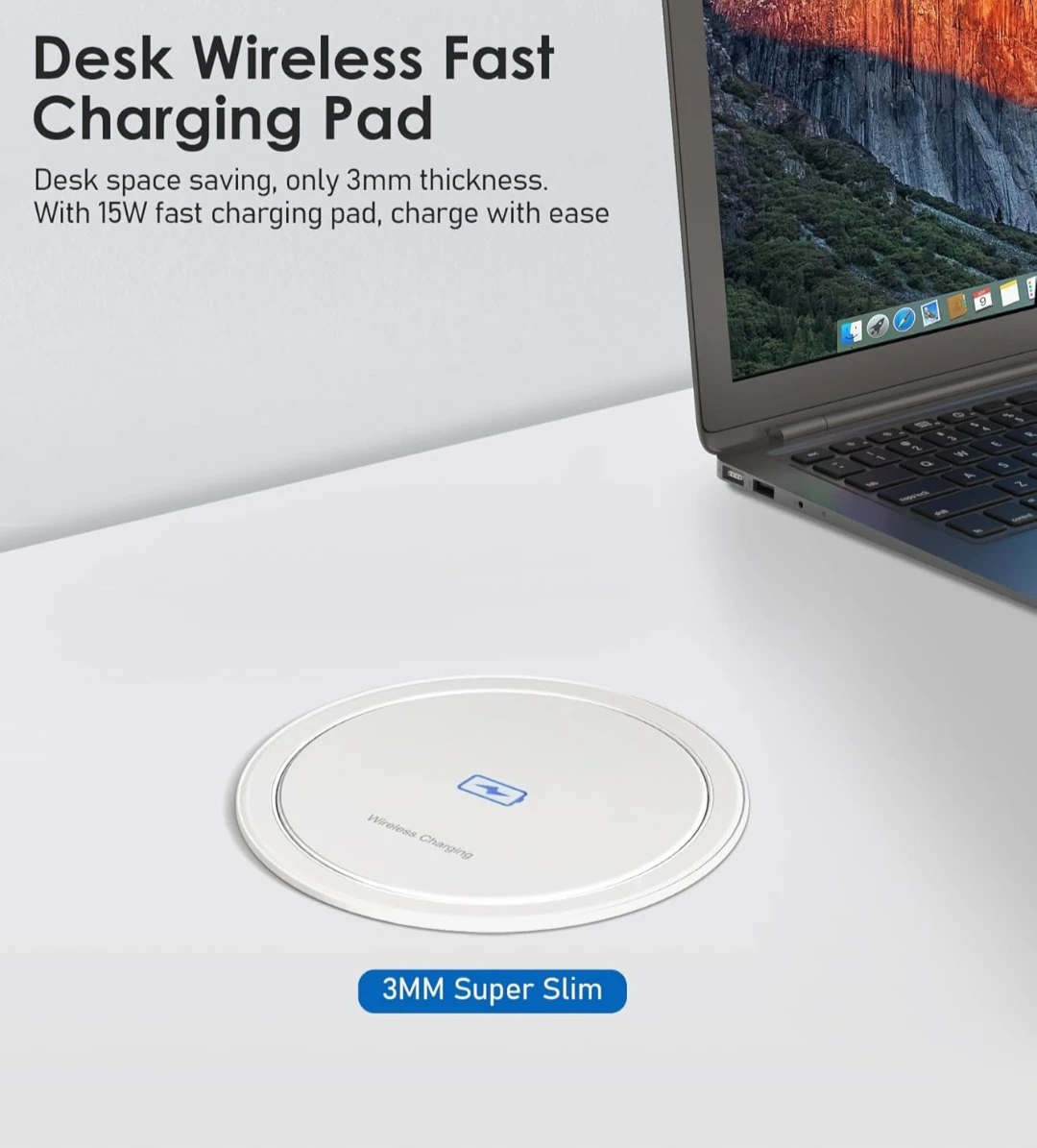 ANNQUAN 4.75" Pop Up Outlet with 65w usb-C - photo 5