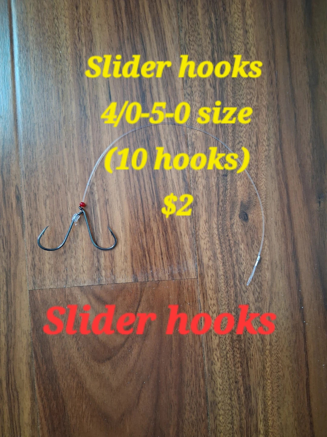 Slider Fishing Hooks - Size 4/0-5/0 (10 Hooks)