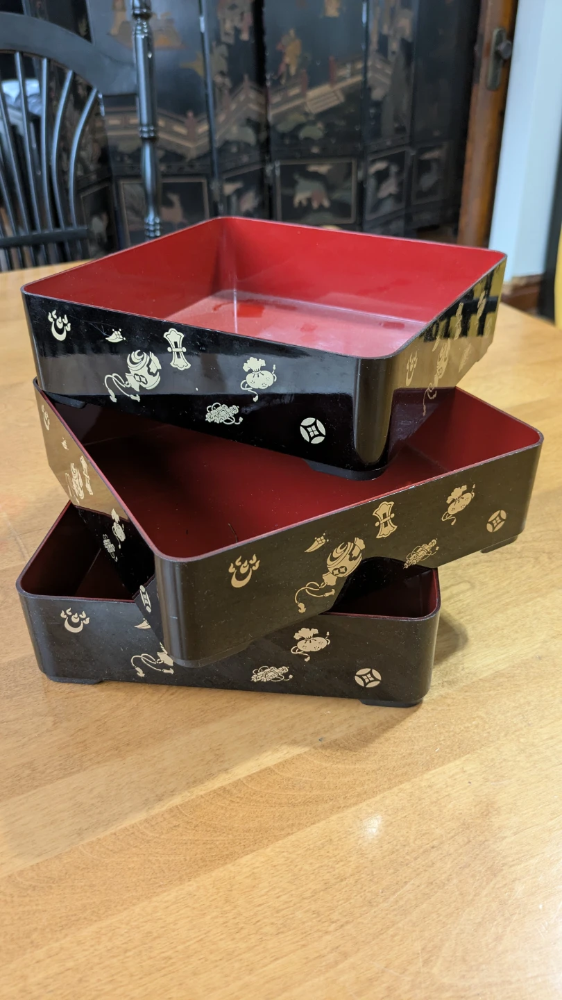 Vintage Bento Box Stackable Tiered Lunch Box