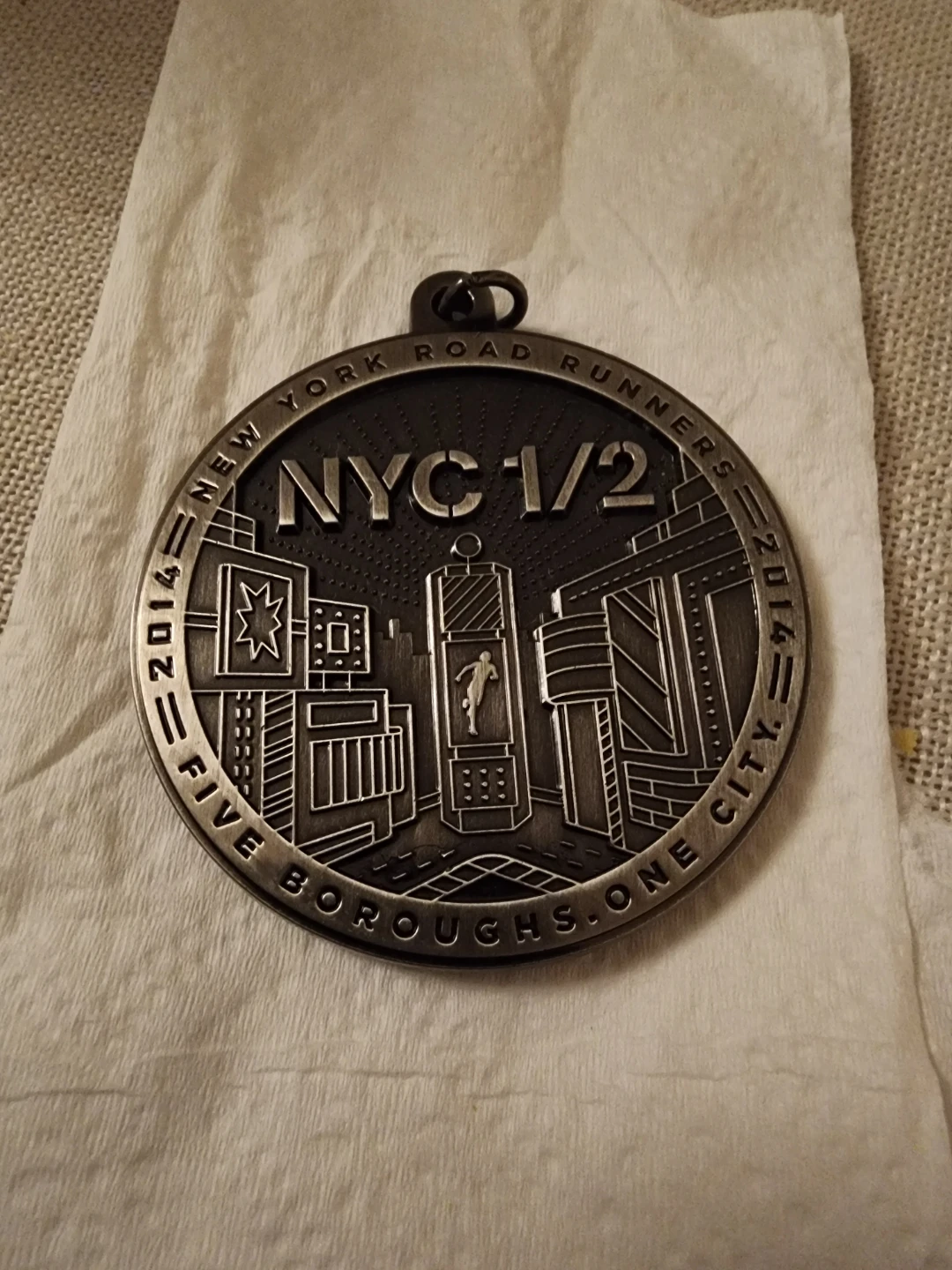 NYRR NYC 1/2 Marathon Finisher Medal 2014