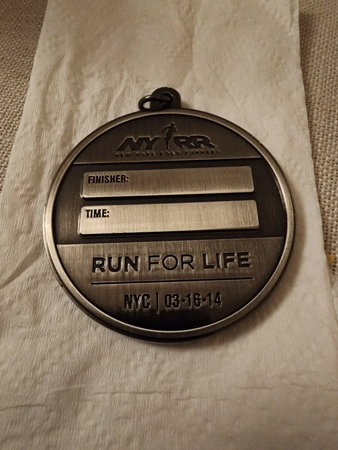 NYRR NYC 1/2 Marathon Finisher Medal 2014 - photo 2