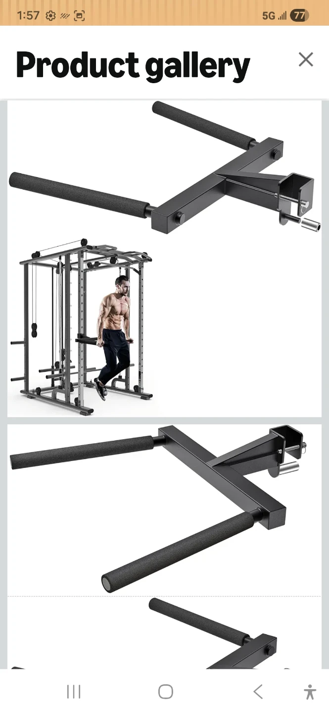 Dip Bar Attachment for Power Rack