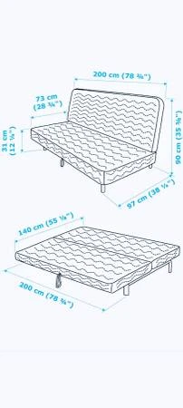 IKEA NYHAMN Sofabed, pocket spring mattress/gray - photo 3