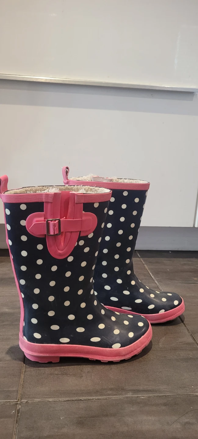 Kids' Polka Dot Rain Boots Size 3 - photo 3