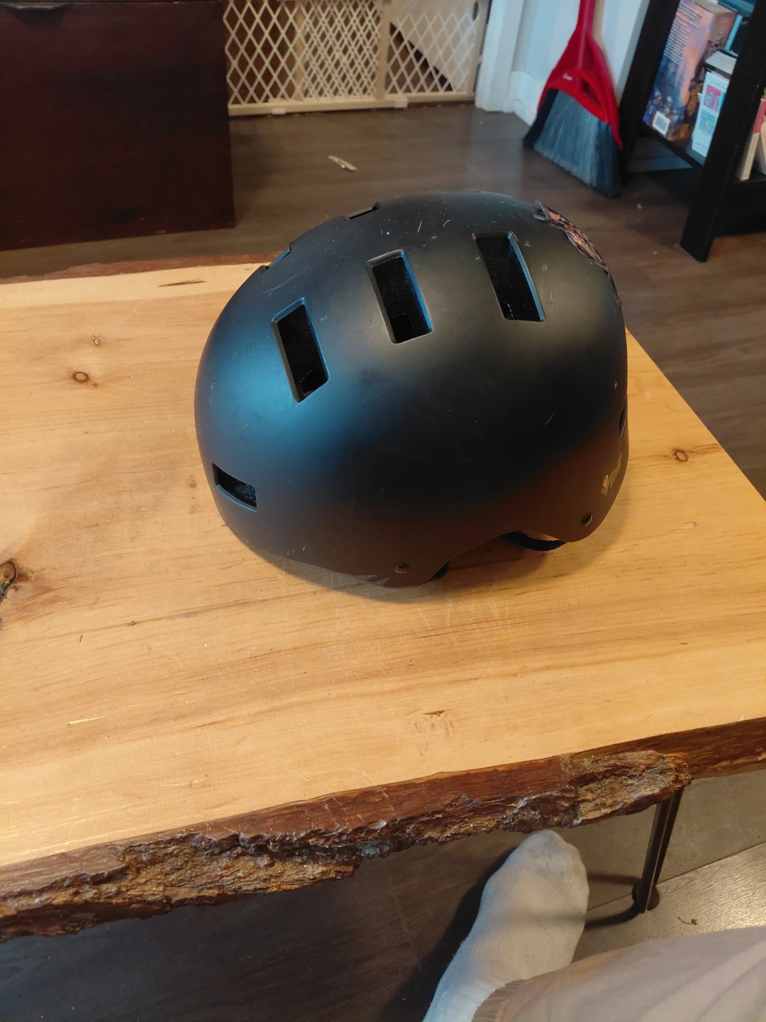 Vihir Black Skateboard/Bike Helmet