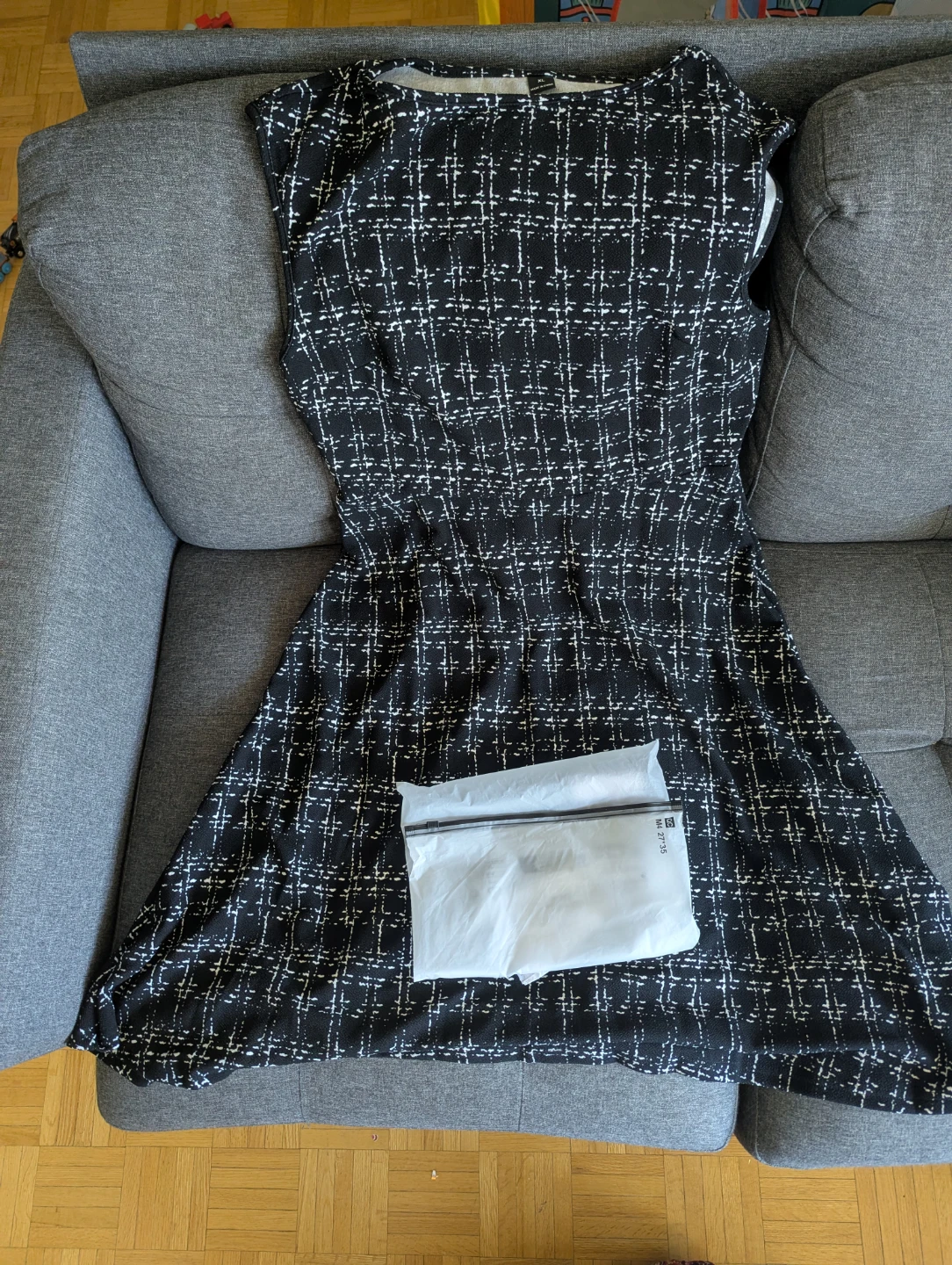 Black and White Tweed Dress