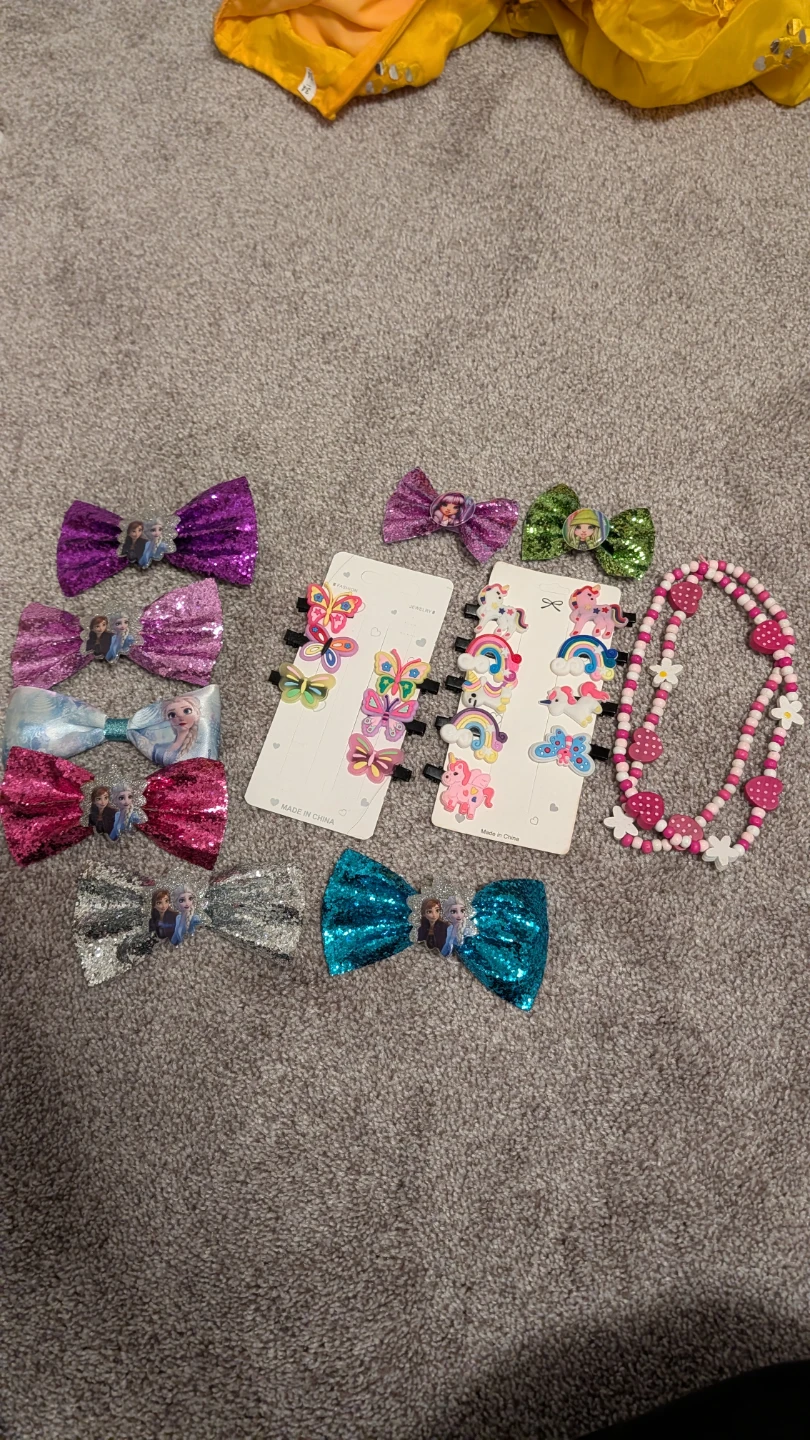 Kids Hair Accessories Set with Bows and Hair Clips