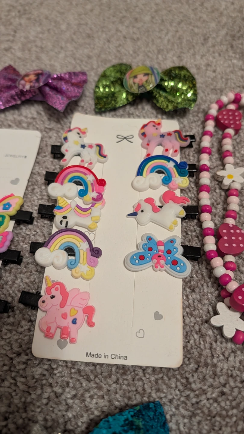 Kids Hair Accessories Set with Bows and Hair Clips - photo 3