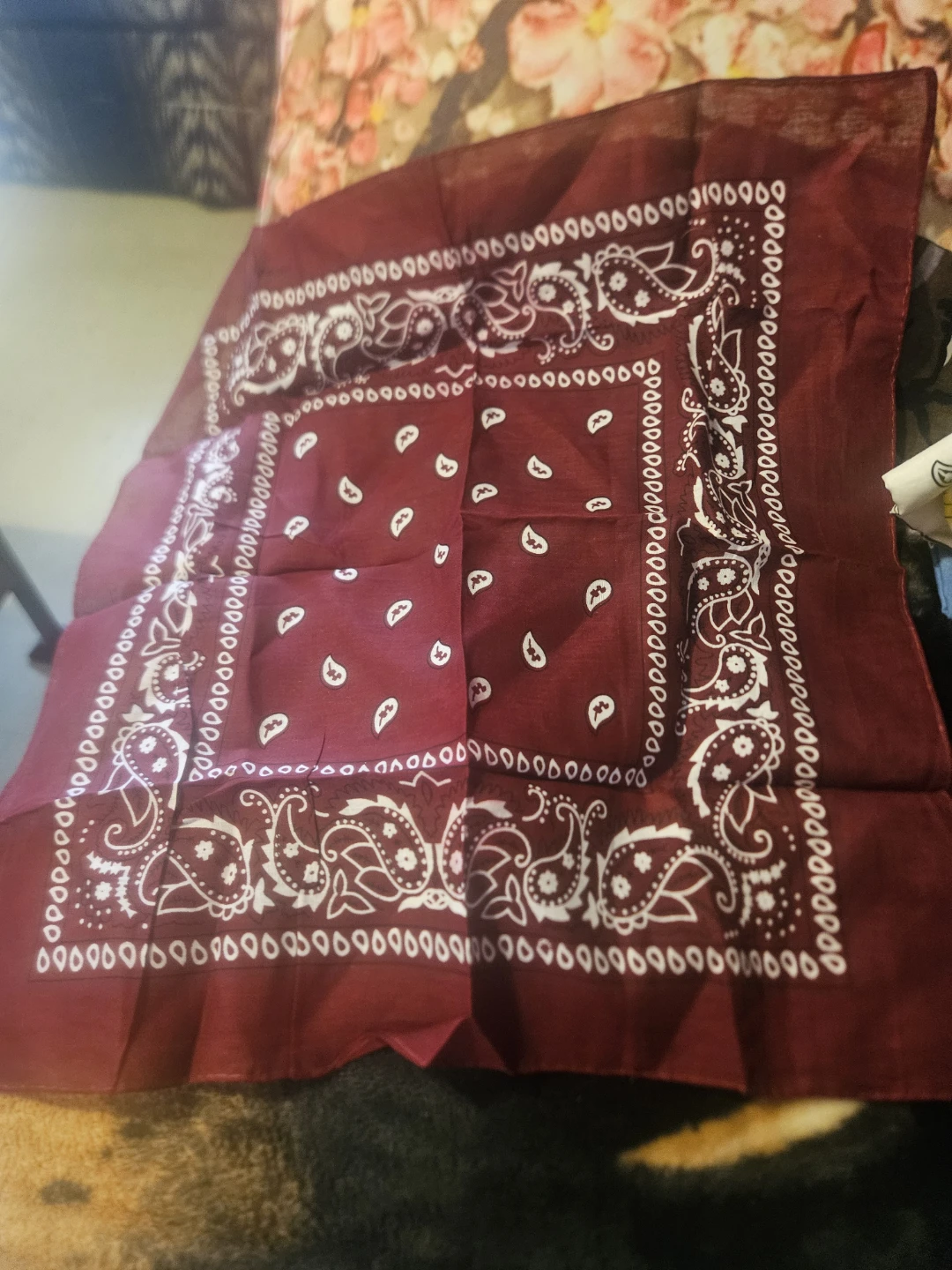 5 Bandanas - Paisley, Skull & Crossbones Patterns