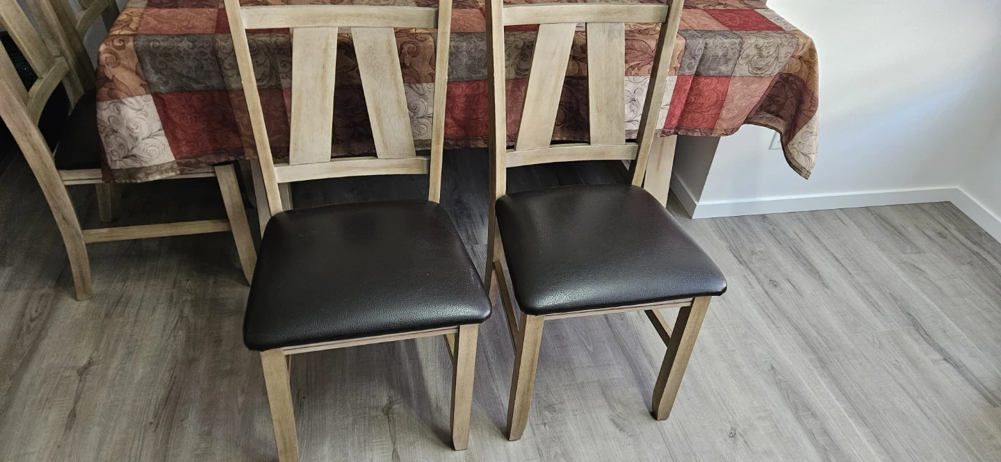 Extendable Dining Table Set with 4 chairs and 1 bench - photo 4
