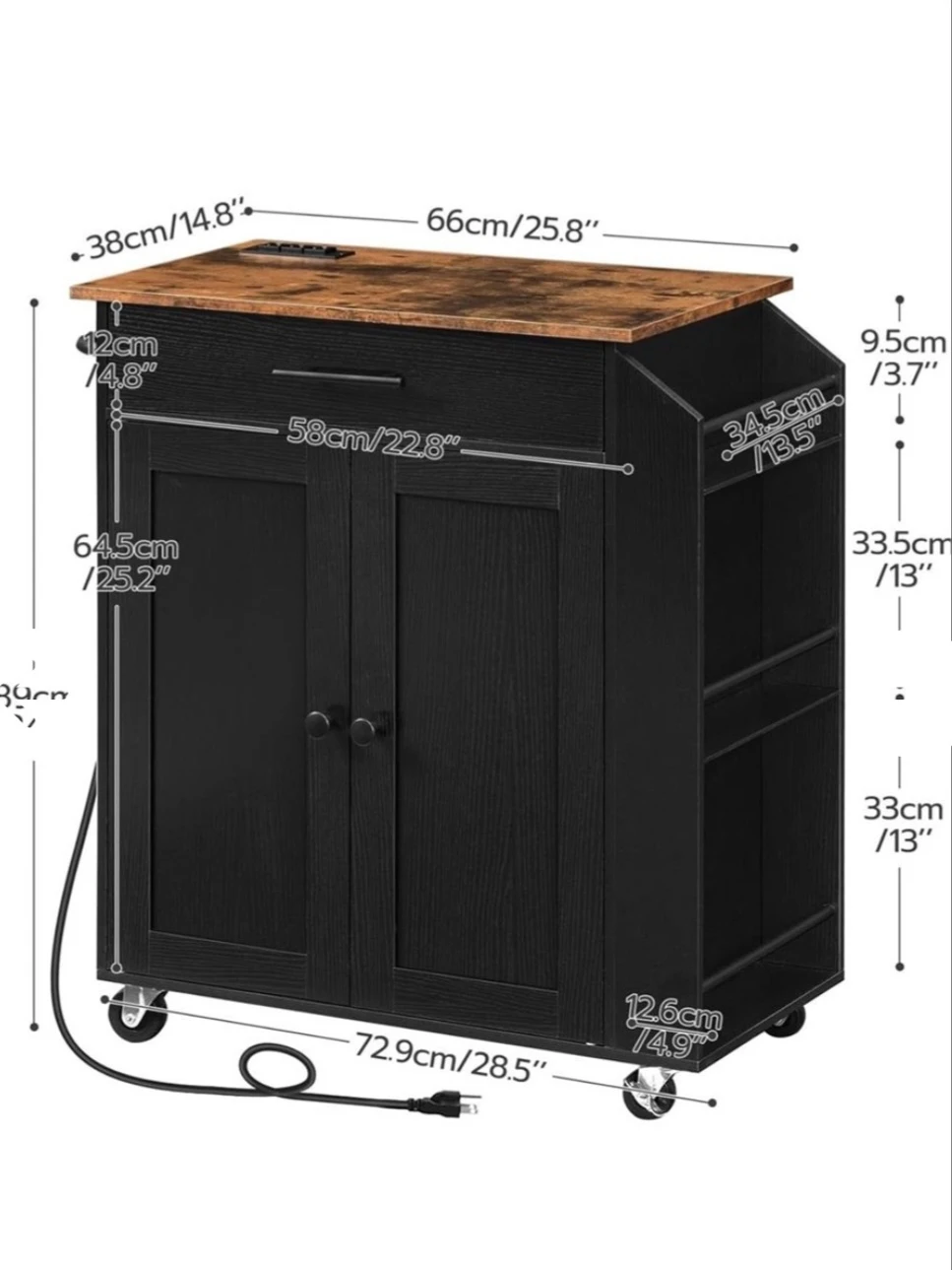 Kitchen island cart (New in box) - photo 2