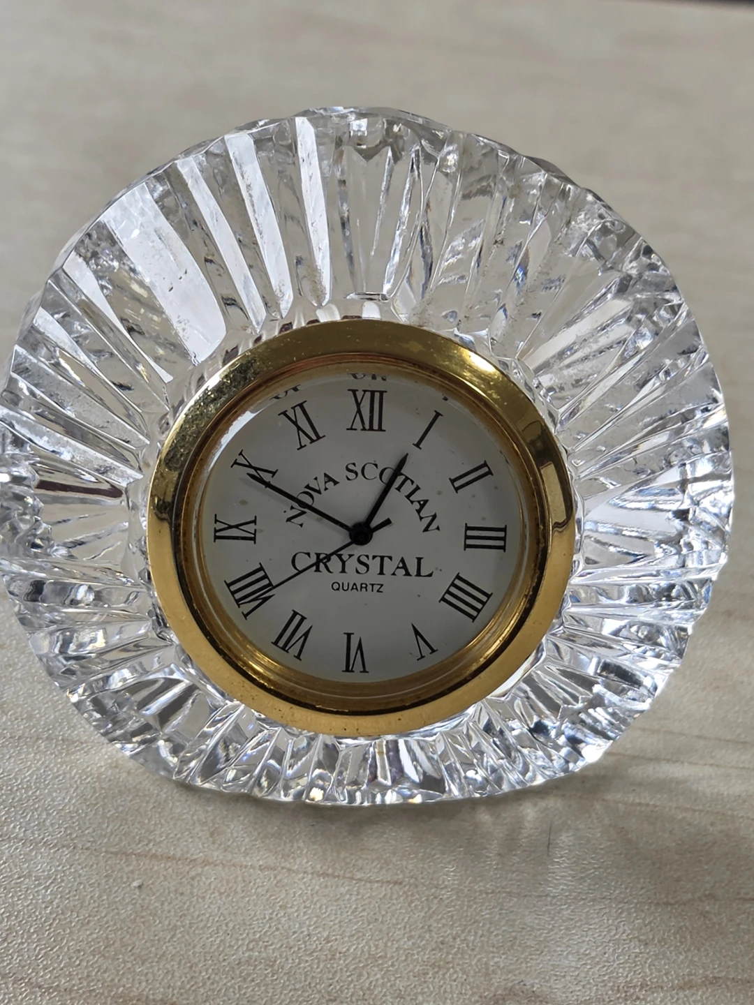 Crystal Glass Desk Clock