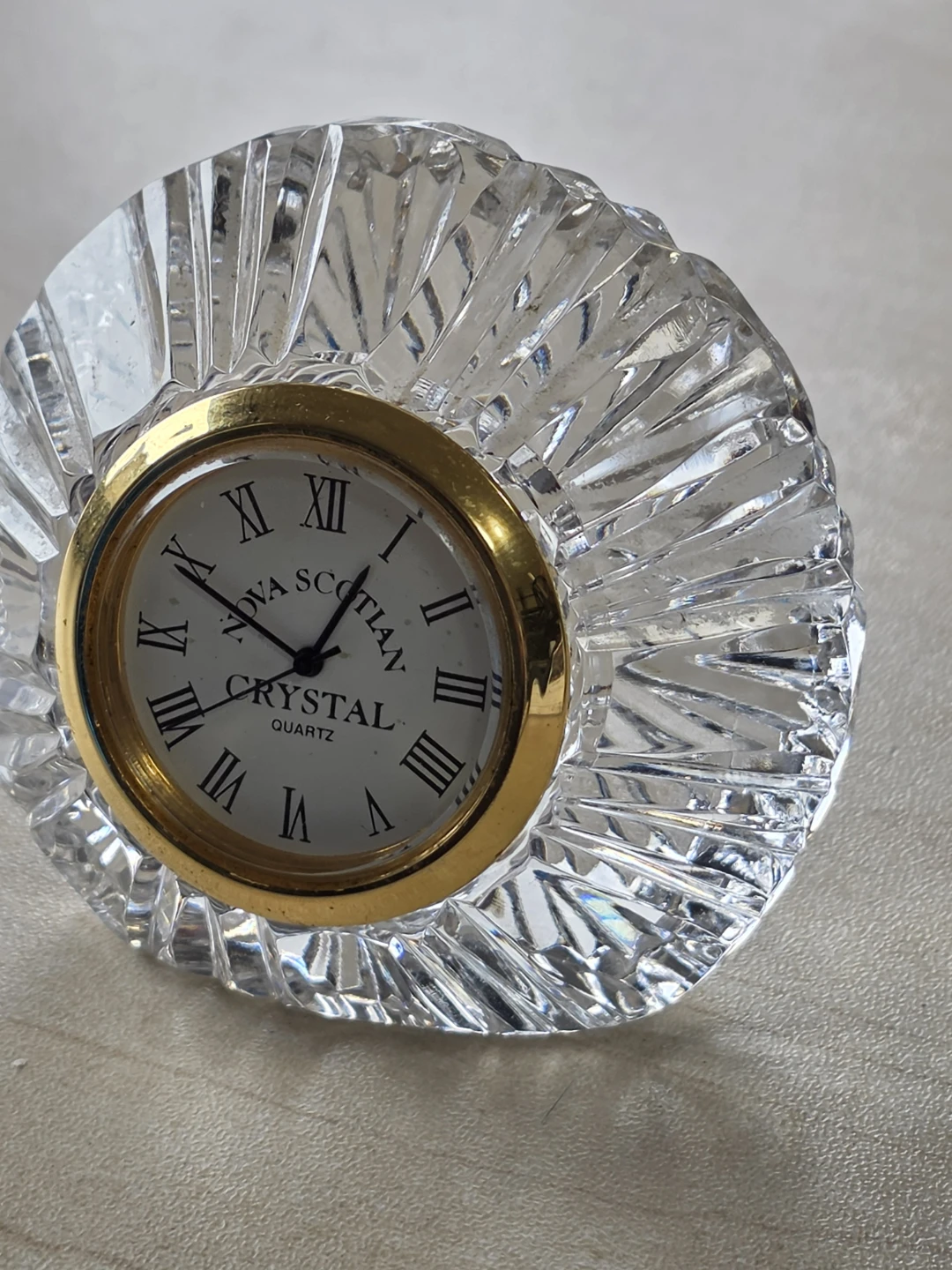 Crystal Glass Desk Clock - photo 3