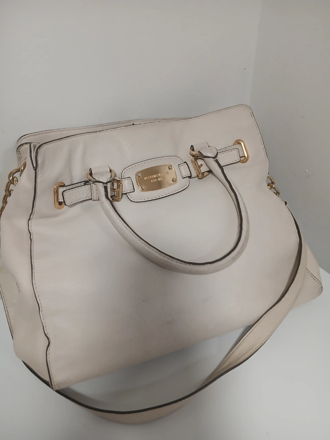 Michael Kors Cream Leather Handbag