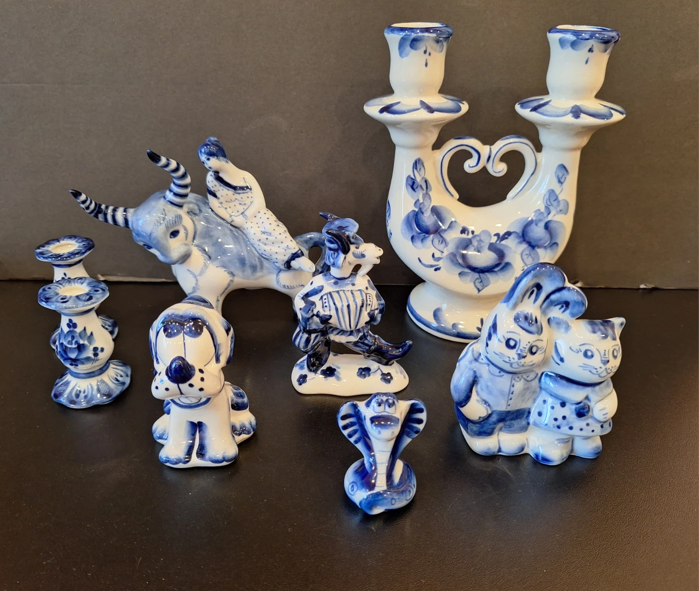 Gzhel Porcelain Decorative Figures, plates, home decor - photo 2