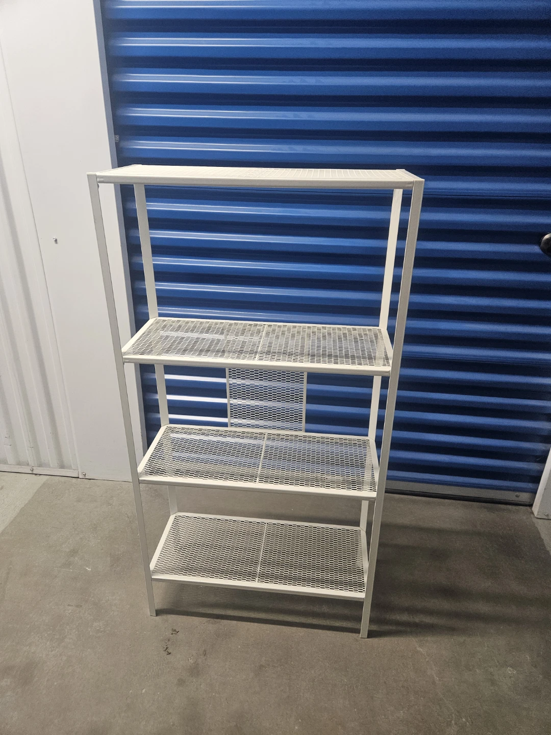 White 4-Tier Metal Wire Shelf Unit