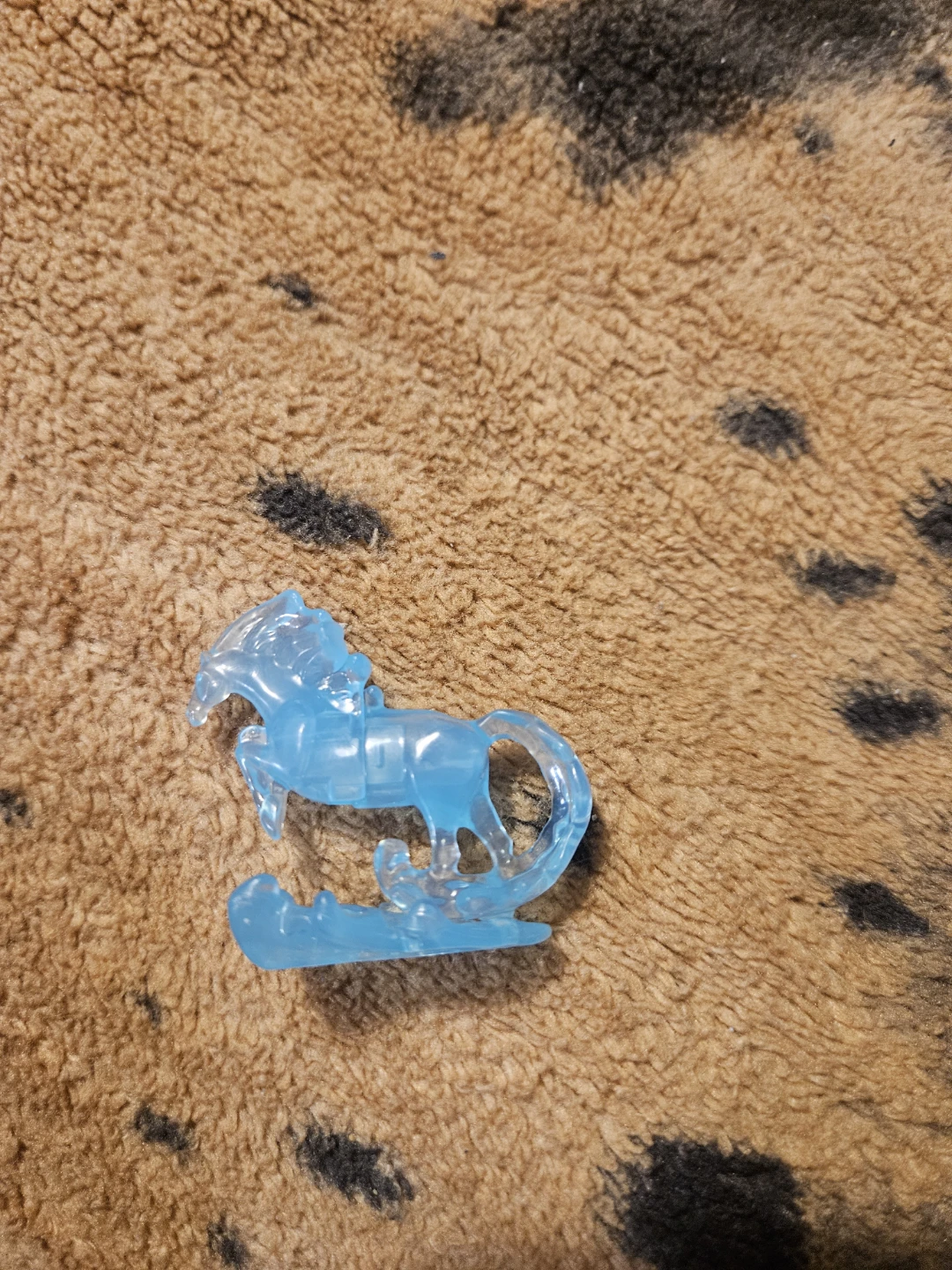 Blue Translucent Horse Figurine