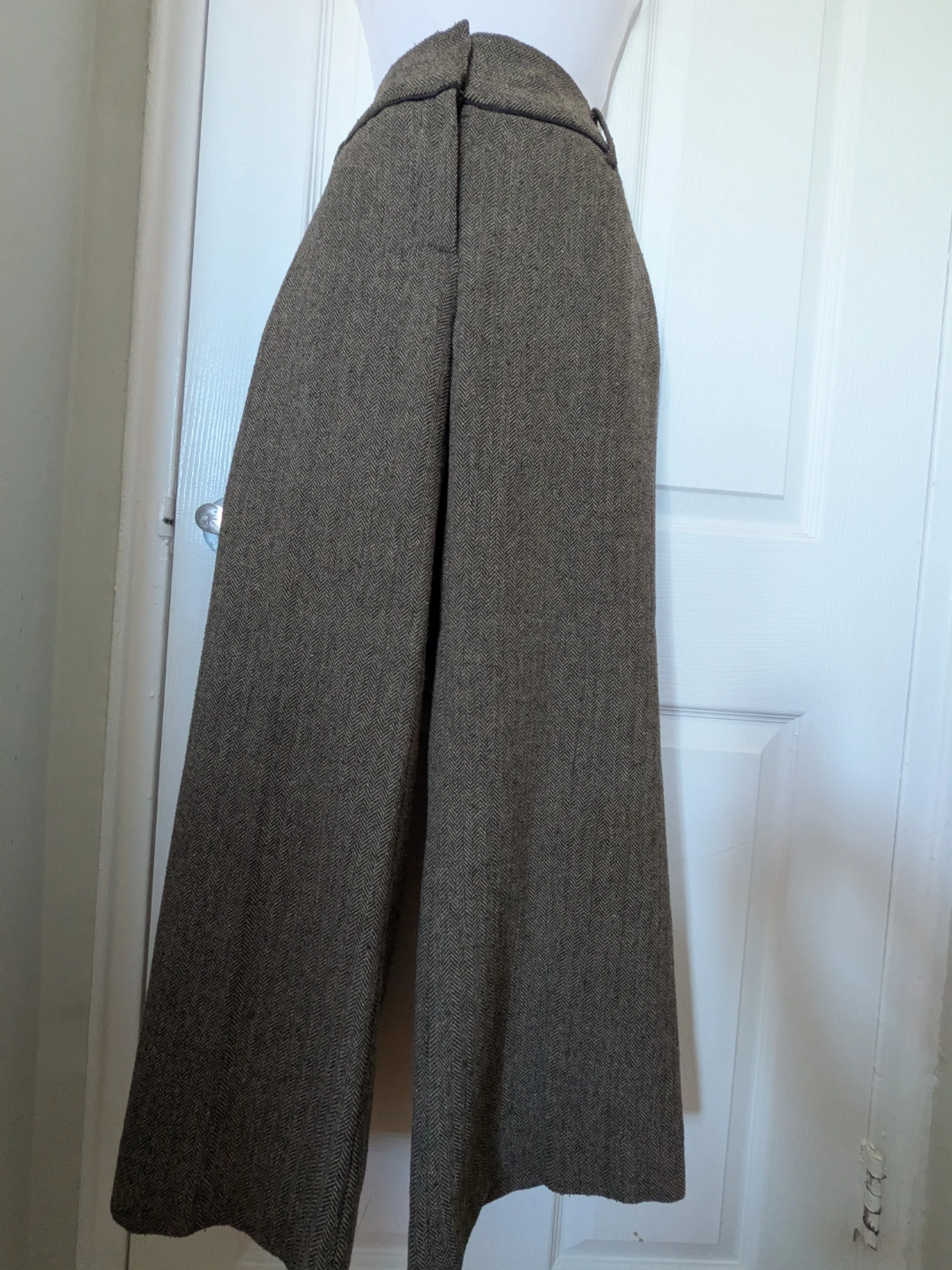 Zara Basic Women's Wool Blend Herringbone Pants Size 8