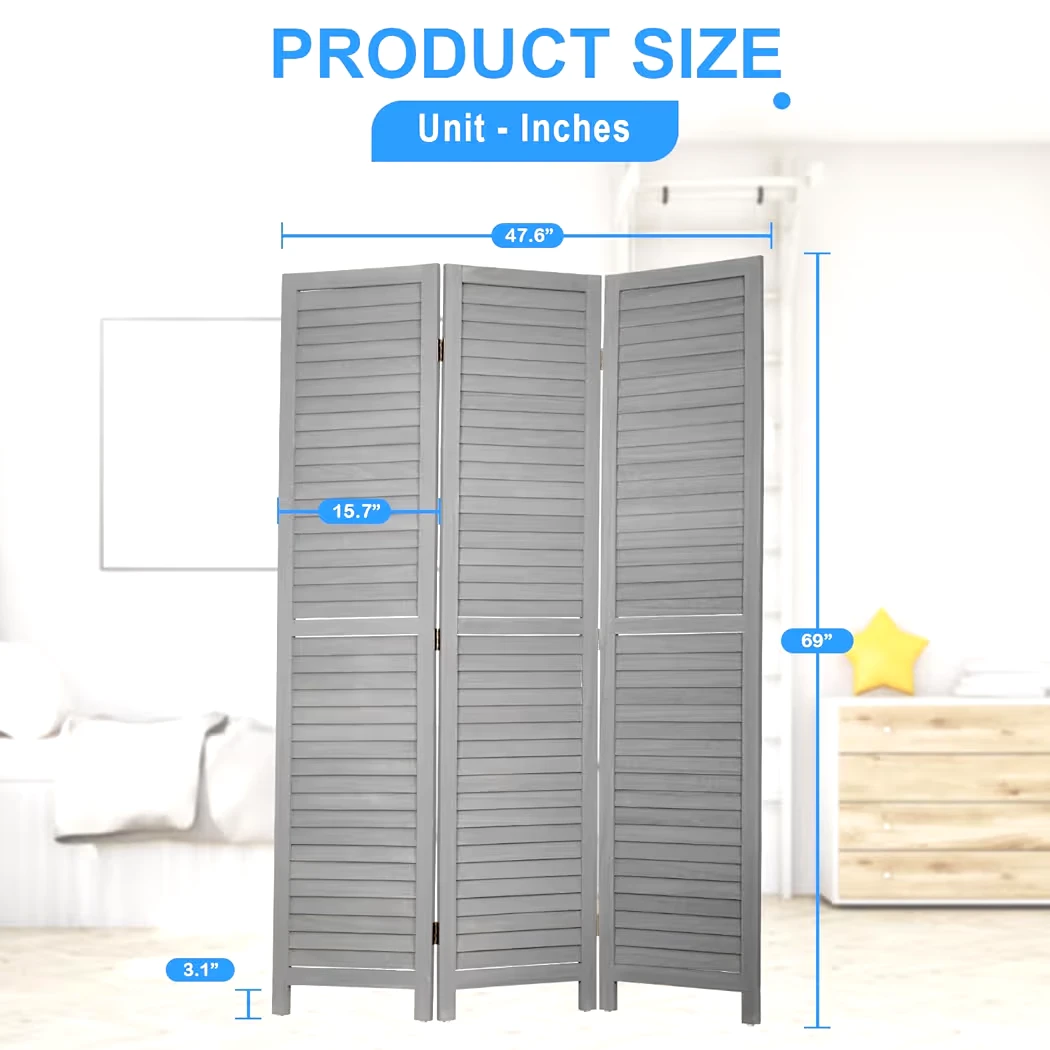 Foldable Gray Room Divider - photo 4