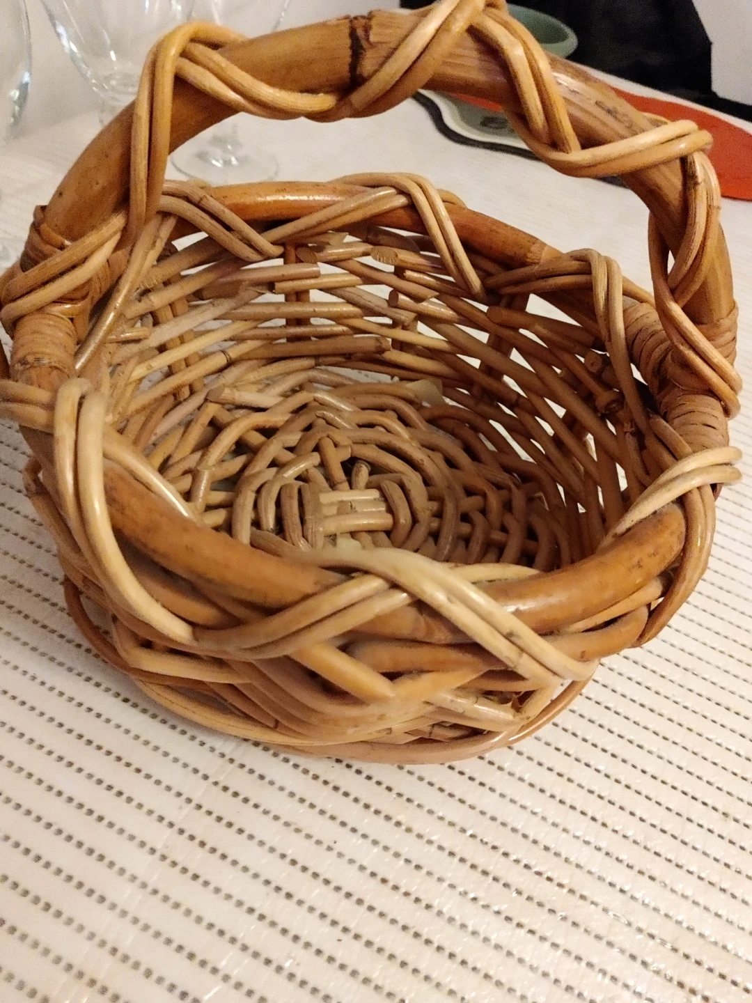 Wicker Basket with Handle