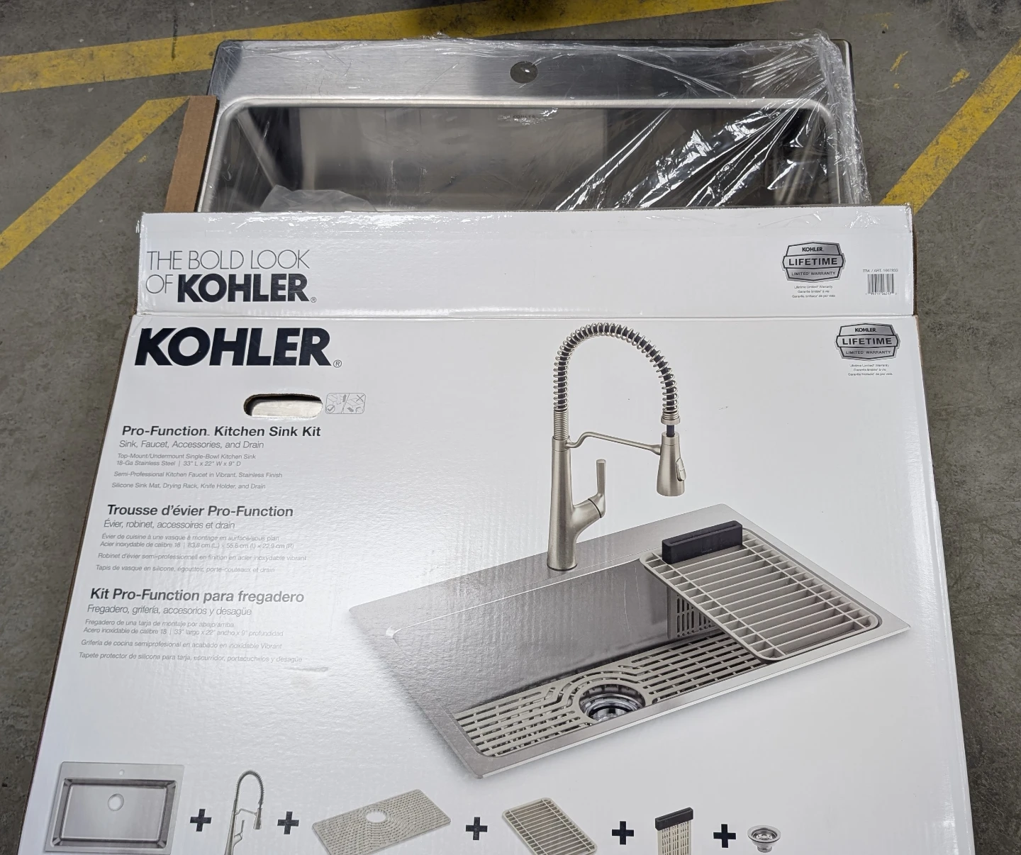 Kohler Pro-Function Stainless Steel Kitchen Sink Kit