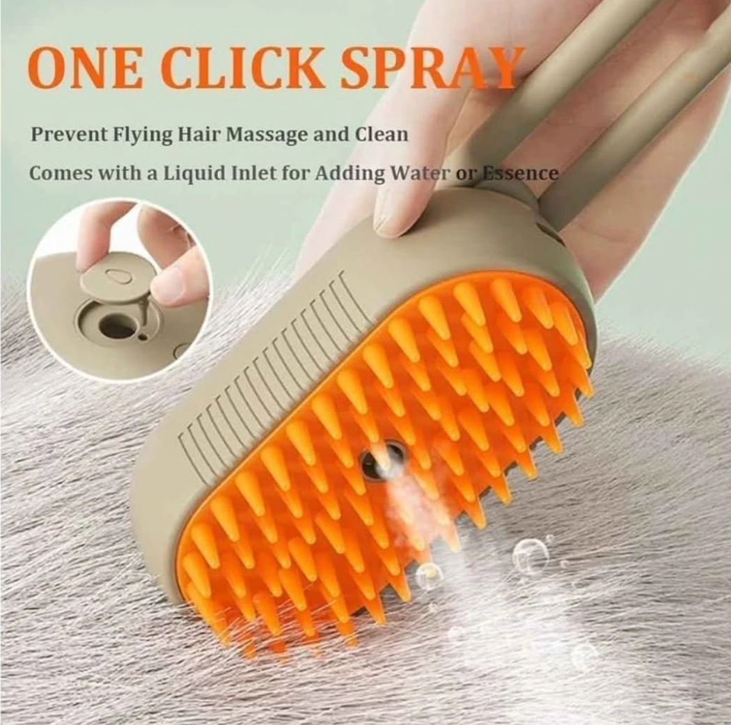 Electric Steam Pet Grooming Brush for Cats and Dogs - photo 5