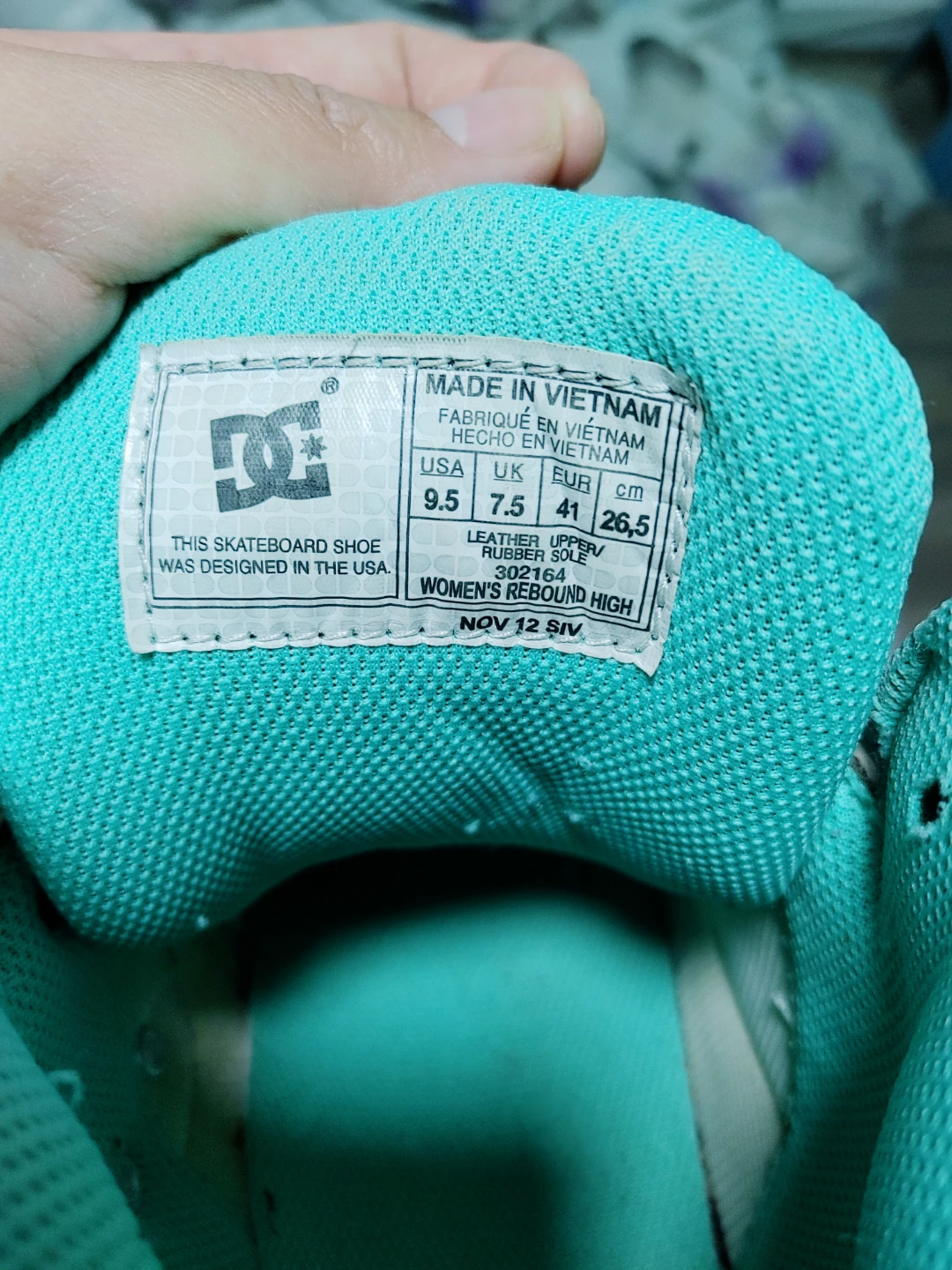 DC Shoes Women's Rebound High Top Sneakers Teal/White Size 9.5 - photo 3