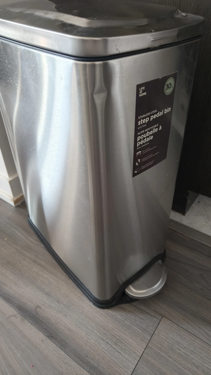 Life at Home Stainless Steel Step Pedal Bin 30L