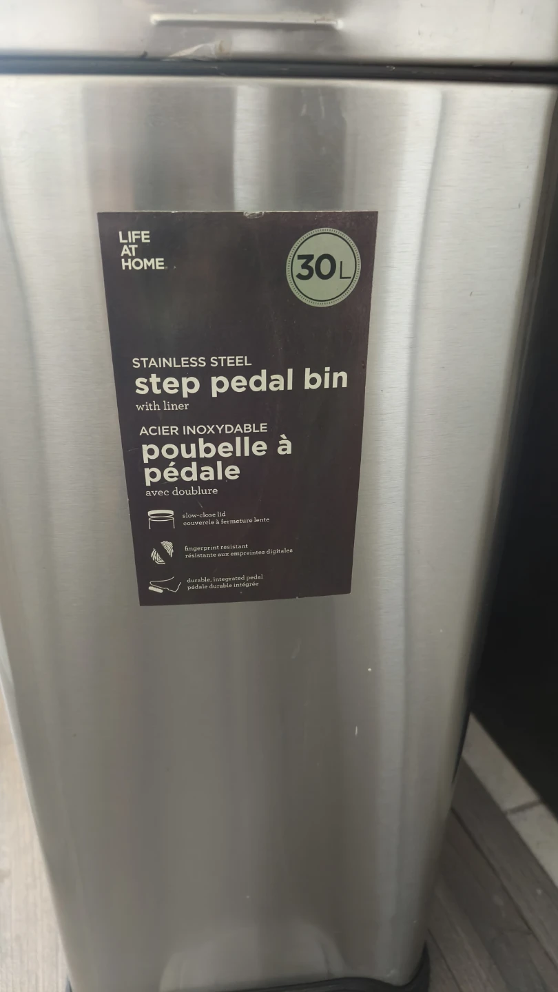 Life at Home Stainless Steel Step Pedal Bin 30L - photo 2