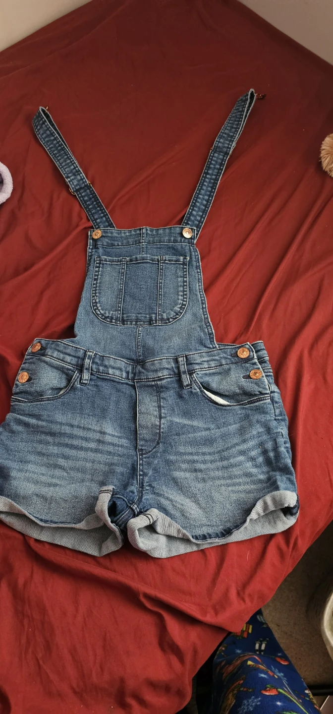 Denim Short Overalls - photo 2