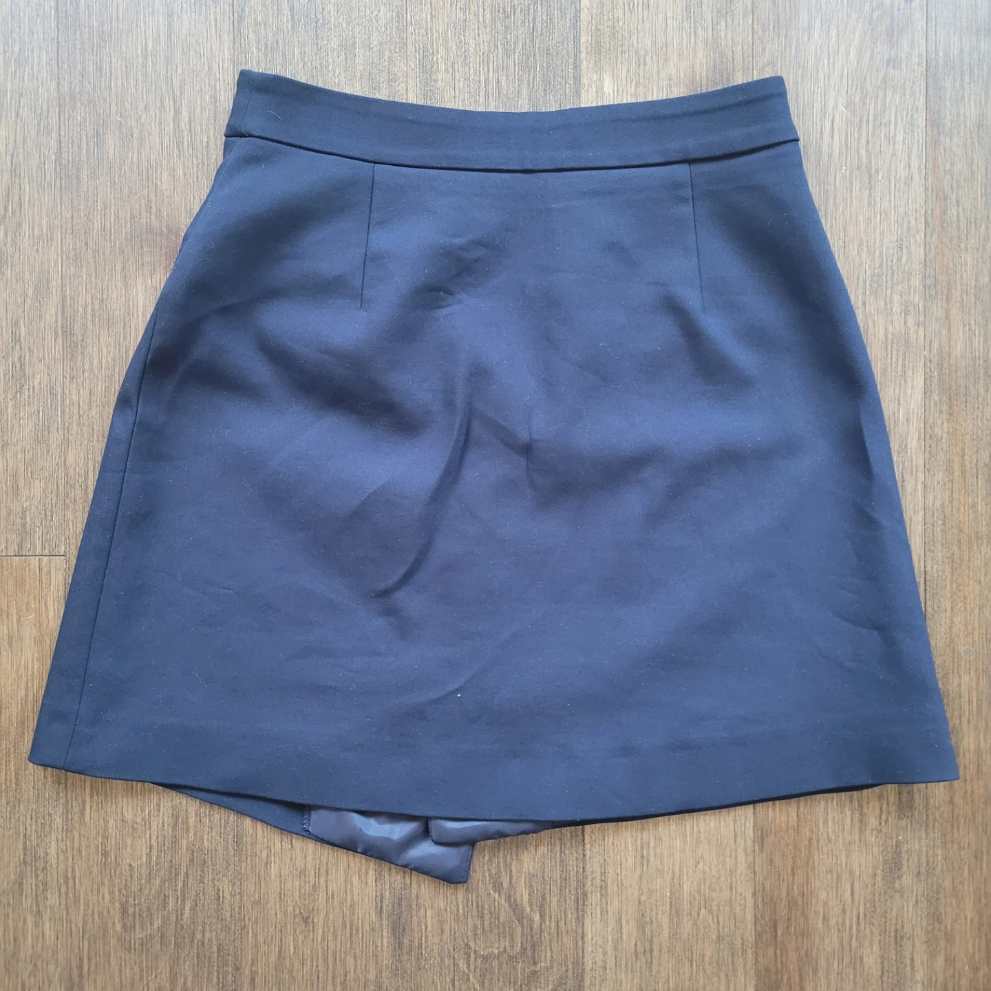 Zara Basic Military Wrap Skirt Navy Blue - photo 2