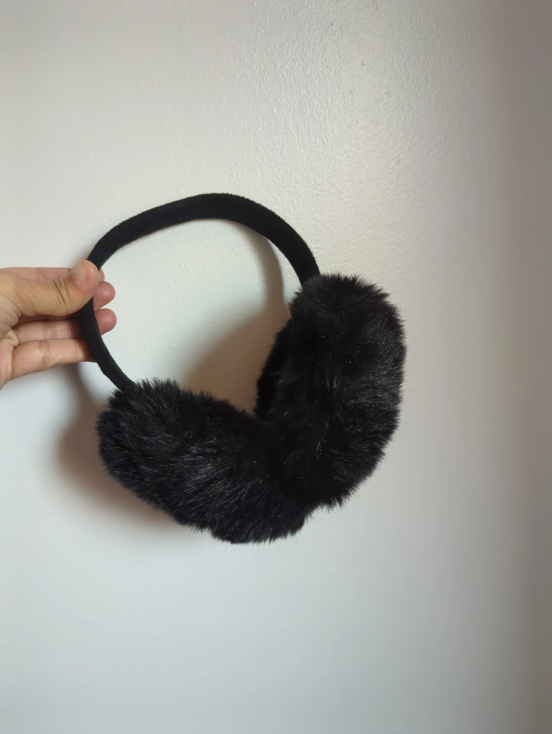 Black Fuzzy Earmuffs