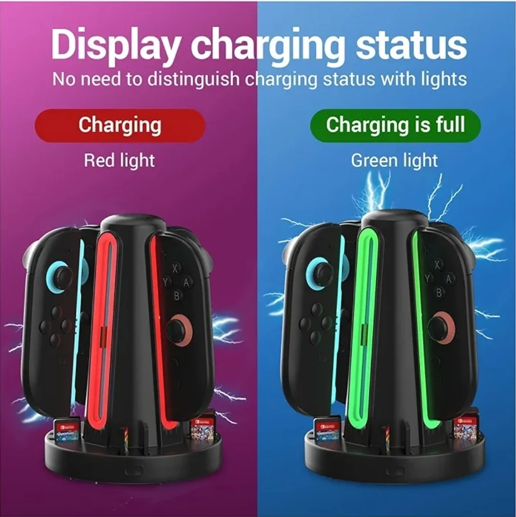 Nintendo Switch Joy-Con Charging Stand with Game Card Storage - photo 5